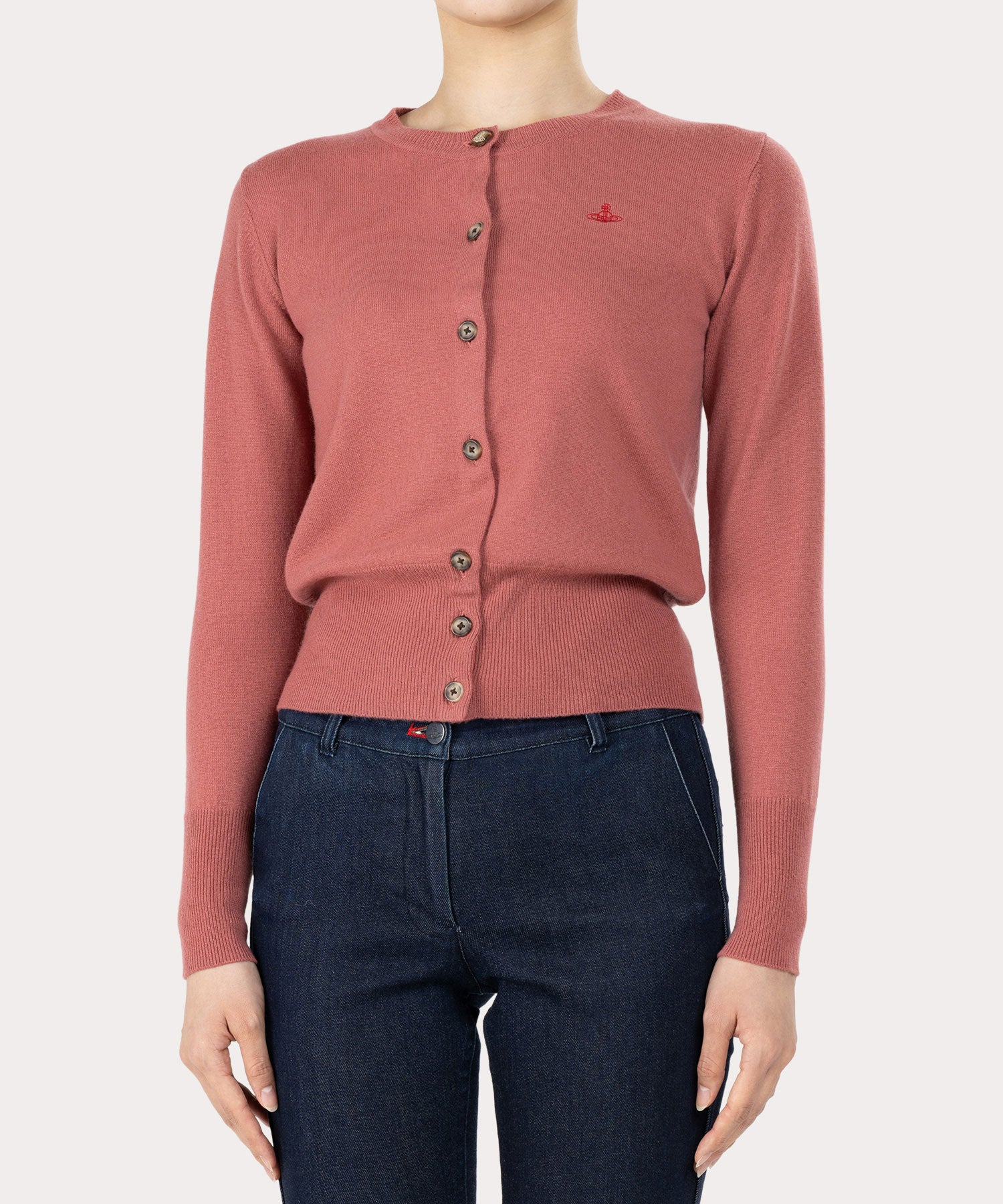 ウーレンベーシック クルーネックカーディガン