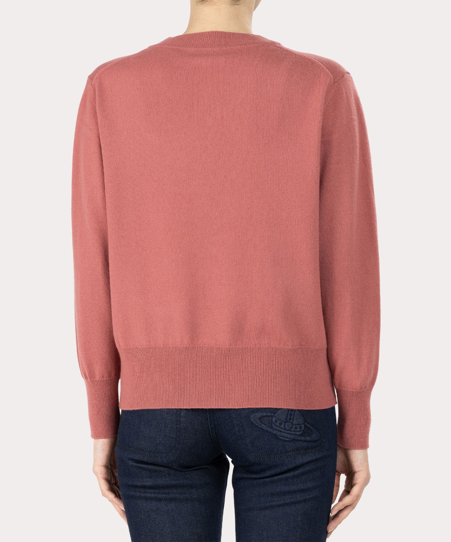 ウーレンベーシック Vネックニット(レッド)（レディース）（1612152018