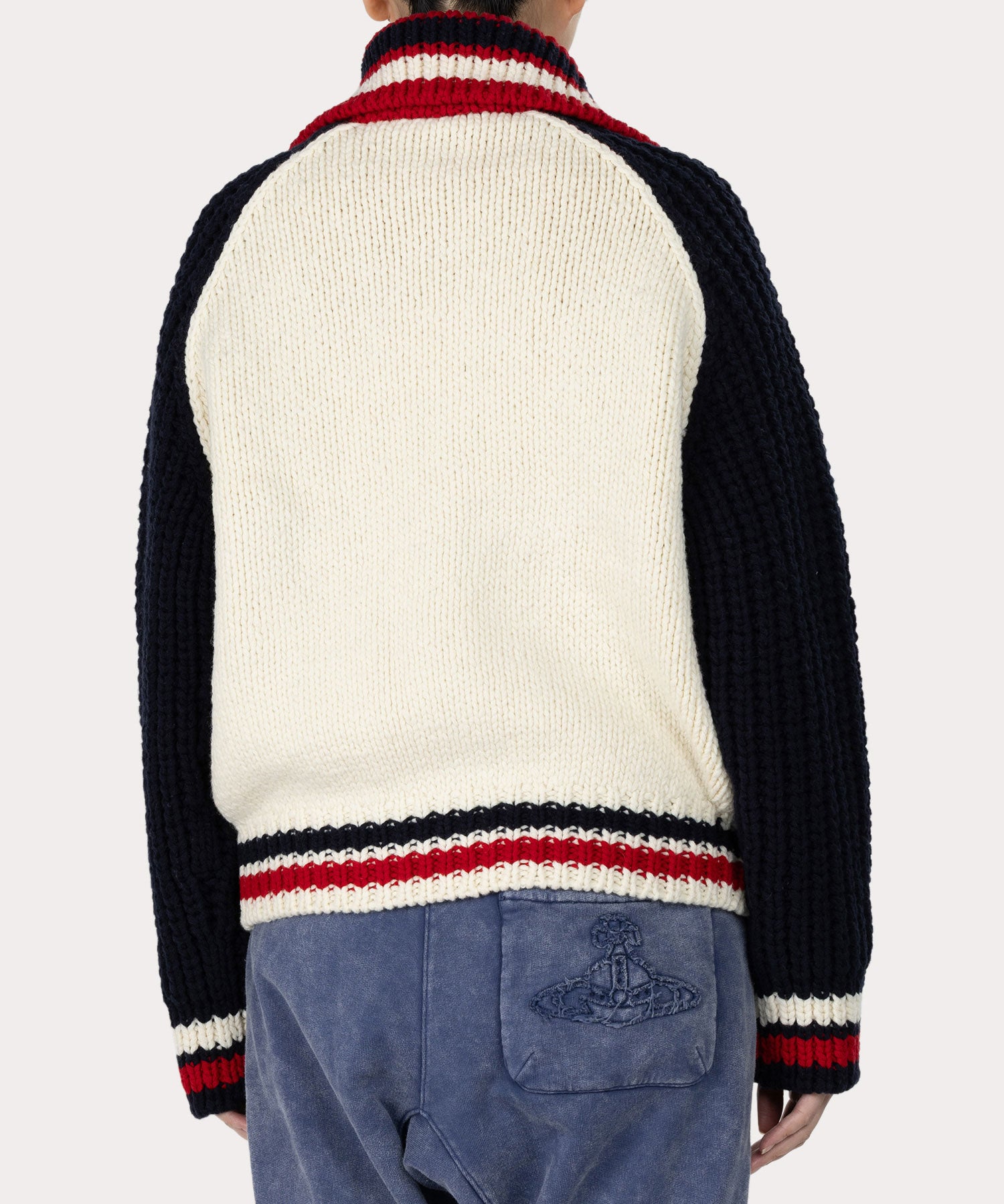 エアーウールコンパクトニット スタジャン(オフホワイト系