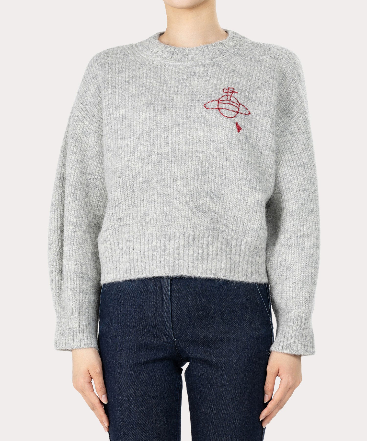 ヘアリーニット プルオーバー(グレー)（レディース）（1612152024