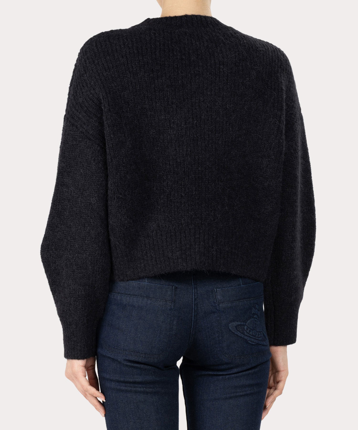 ヘアリーニット プルオーバー(ブラック)（レディース）（1612152024