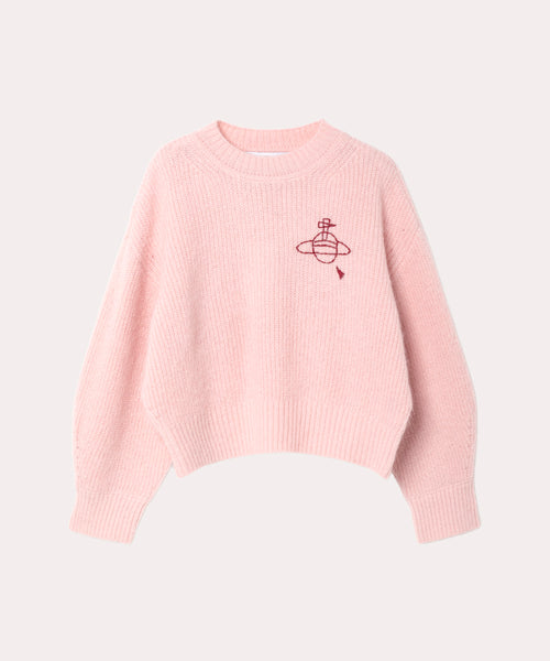 ヘアリーニット プルオーバー(ピンク)（レディース）（1612152024
