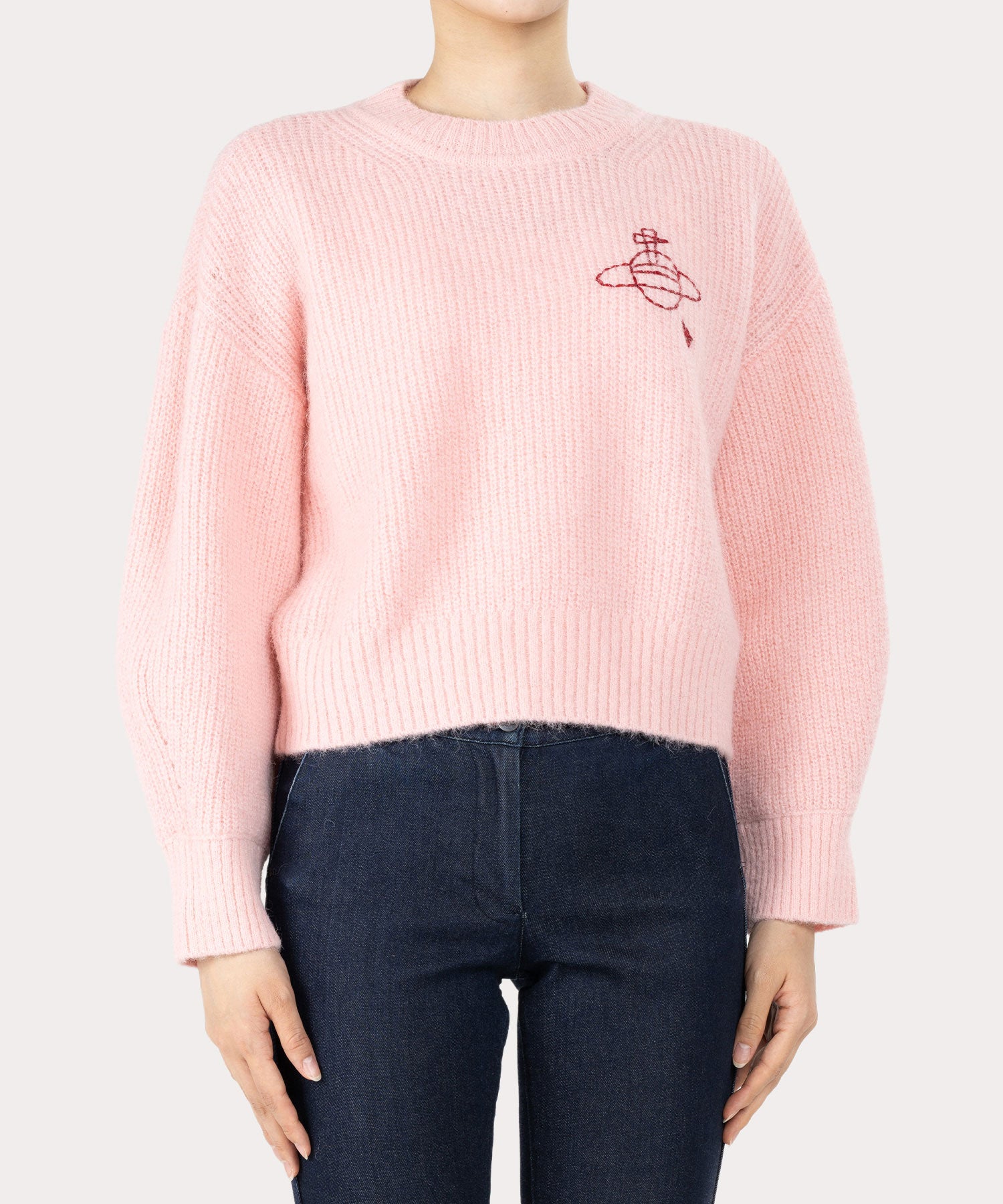 ヘアリーニット プルオーバー(ピンク)（レディース）（1612152024