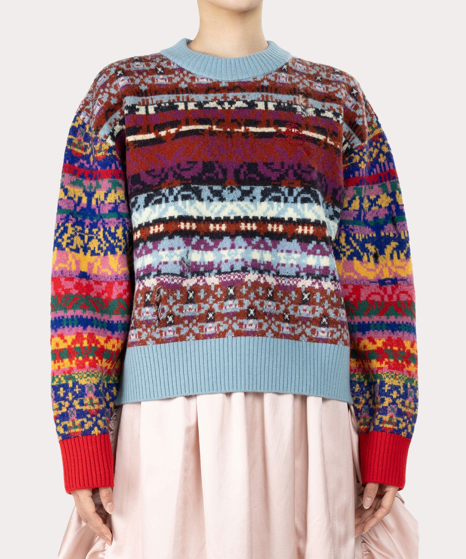 フェアアイルニット プルオーバー(ブラウン系)（レディース