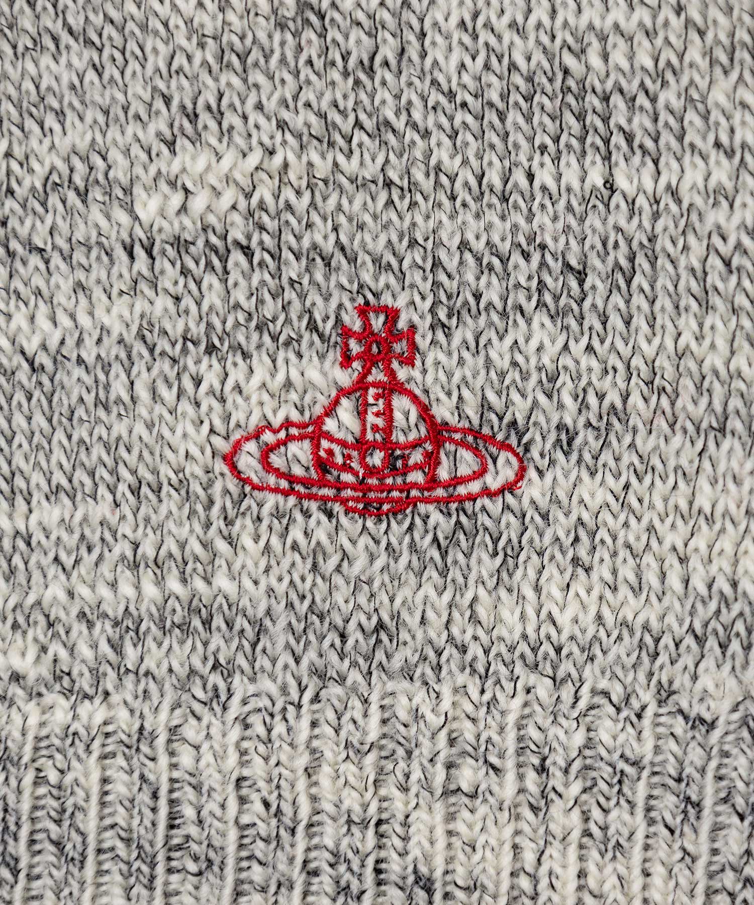 リボンインターシャ ニット(オフホワイト)（レディース）（1612152035