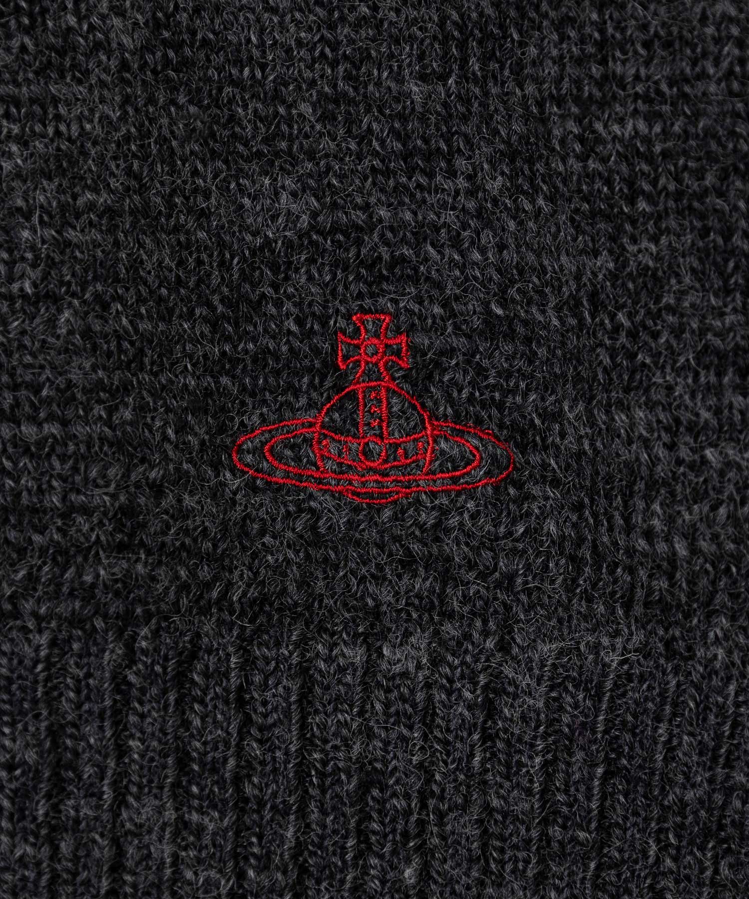 リボンインターシャ ニット(グレー)（レディース）（1612152035