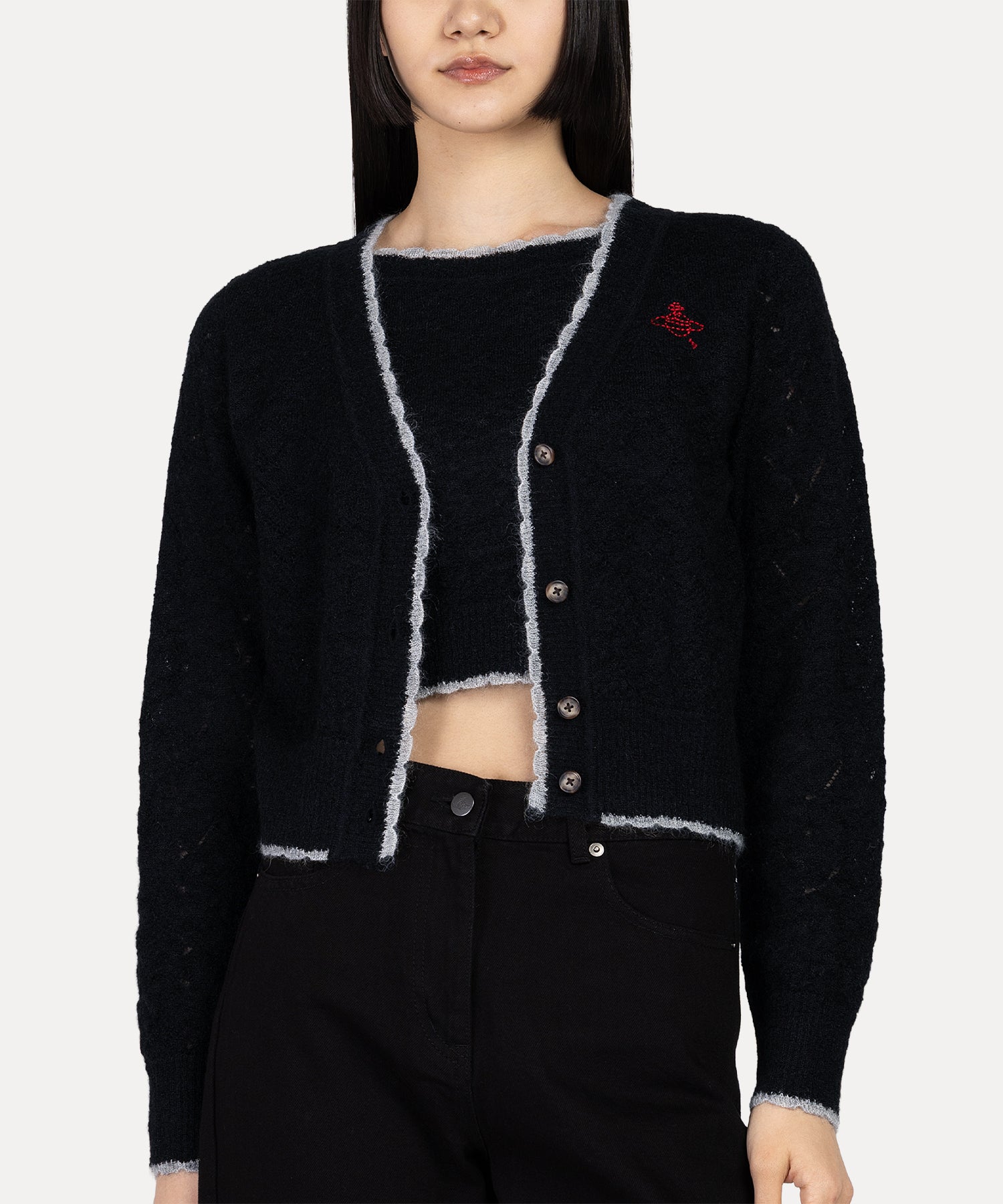 ヴィヴィアンウエストウッド　ニット　ビックハートカーディガン Vivienne Westwood（ヴィヴィアンウエストウッド）の「ﾊｰﾄﾒｯｼｭｲﾝﾀｰｼｬ