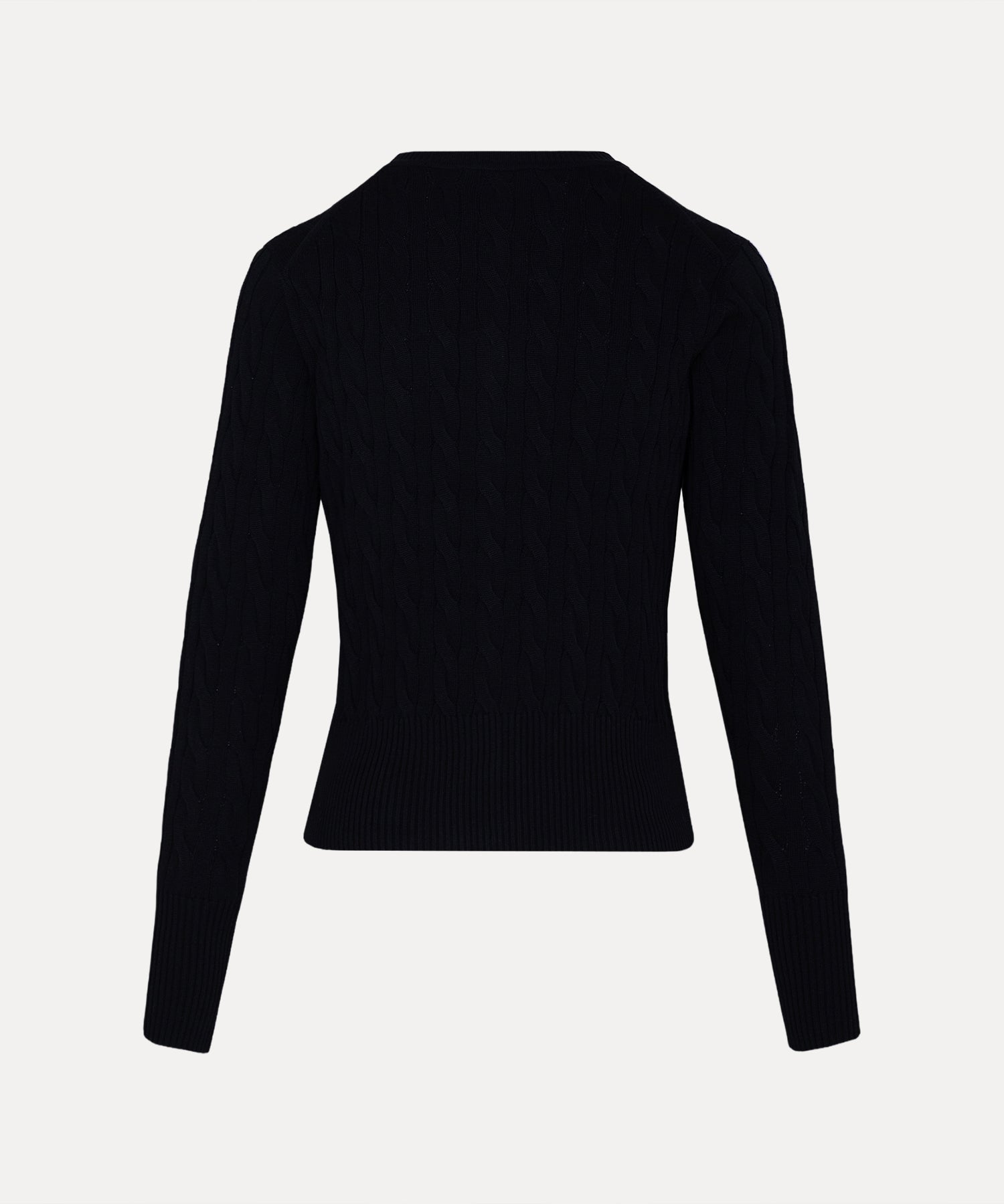 ヴィヴィアン　カーディガン　ブラック ハートニット クルーネックカーディガン(ブラック)（レディース