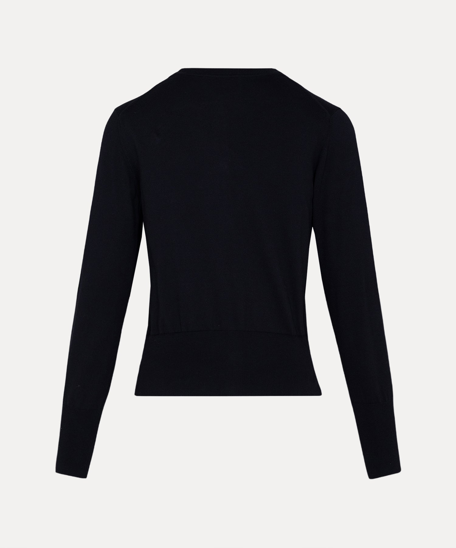 ヴィヴィアン・ウエストウッド 長袖 Vネック ロングカーディガン ベーシック クルーネックカーディガン(ブラック)（レディース