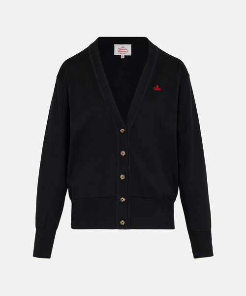 リラックス Vネックカーディガン(ブラック)（レディース）（1612161006