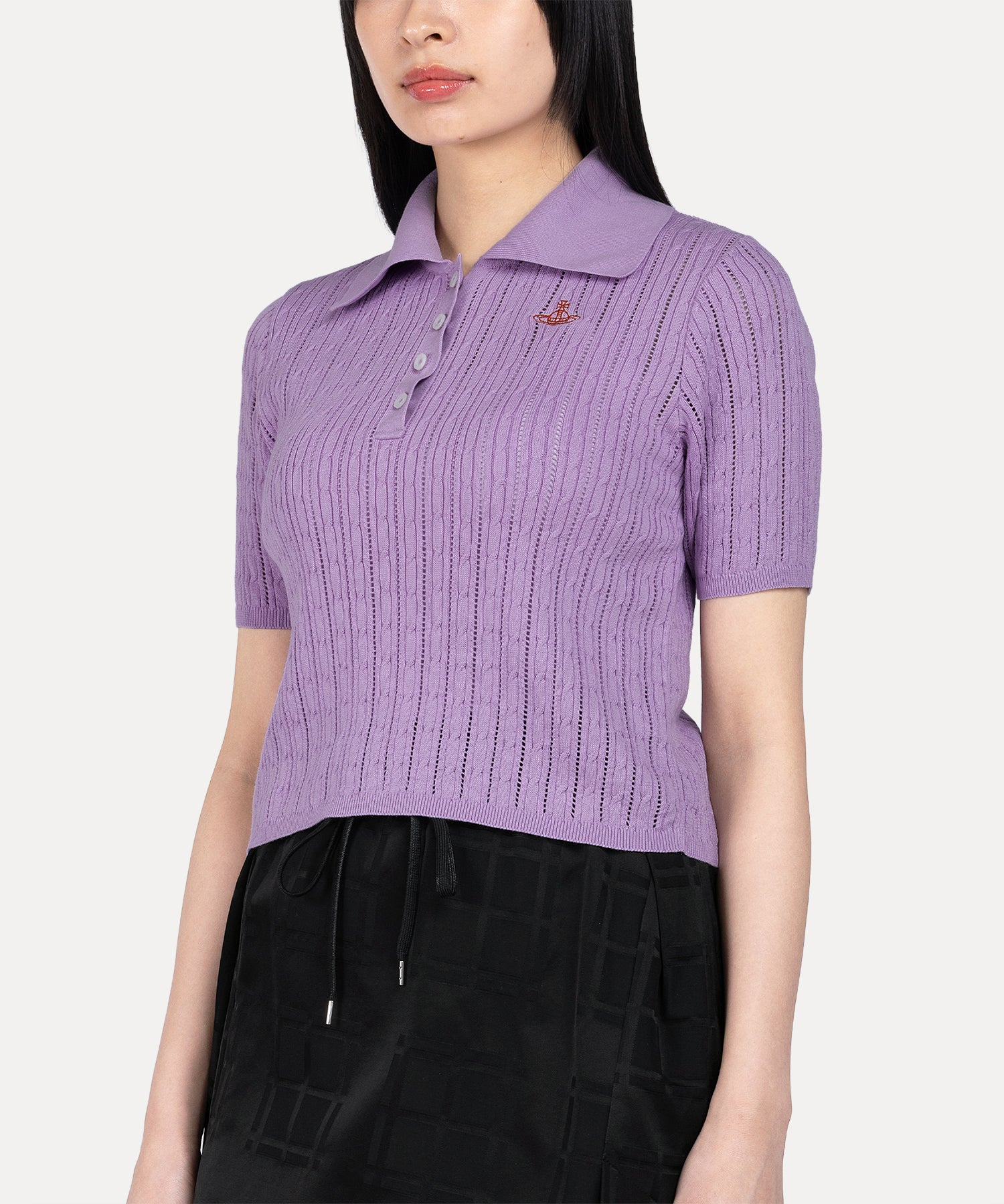 アイレットケーブル ポロトップ(パープル)（レディース）（1612161017