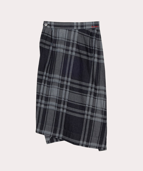 VIVIENNE'SSQUIGGLE+PINKTARTAN プリントスカート(ピンク系
