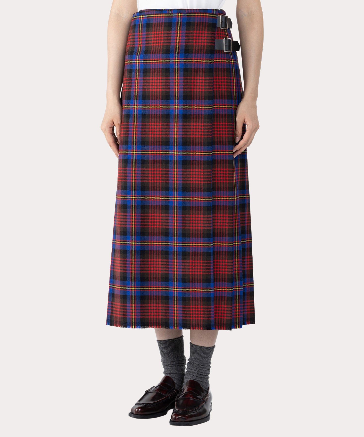 TARTAN CHECK キルトバレリーナスカート(ブルー)（レディース