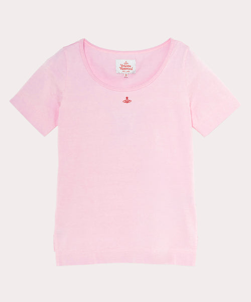 コットン天竺 ベーシックラウンドネックTシャツ(ピンク コットン天竺 ベーシックラウンドネックTシャツ(ピンク