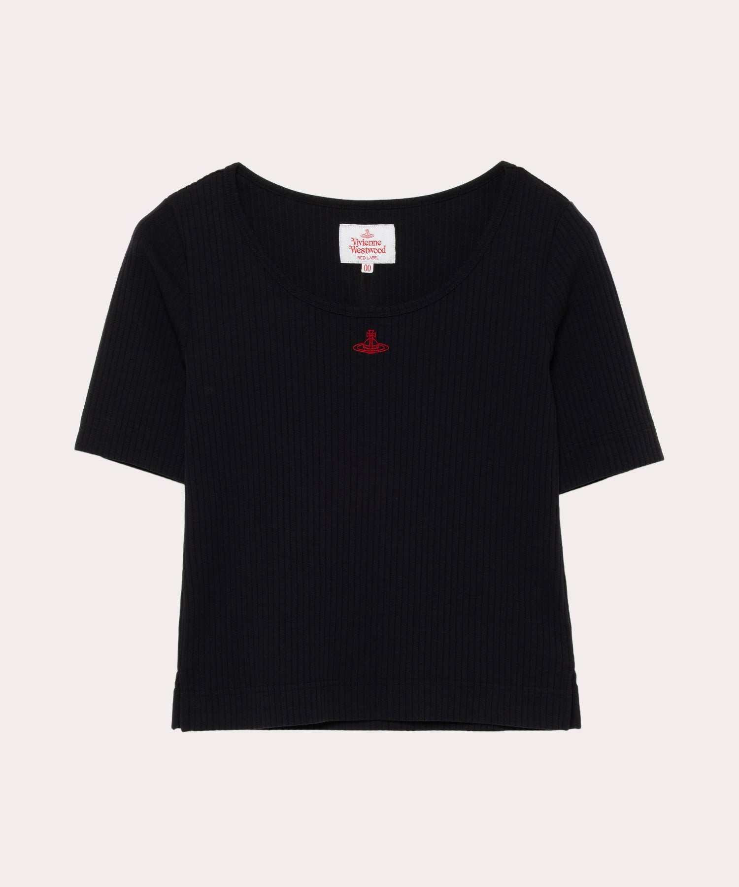 針抜きフライス ラウンドカラーTシャツ
