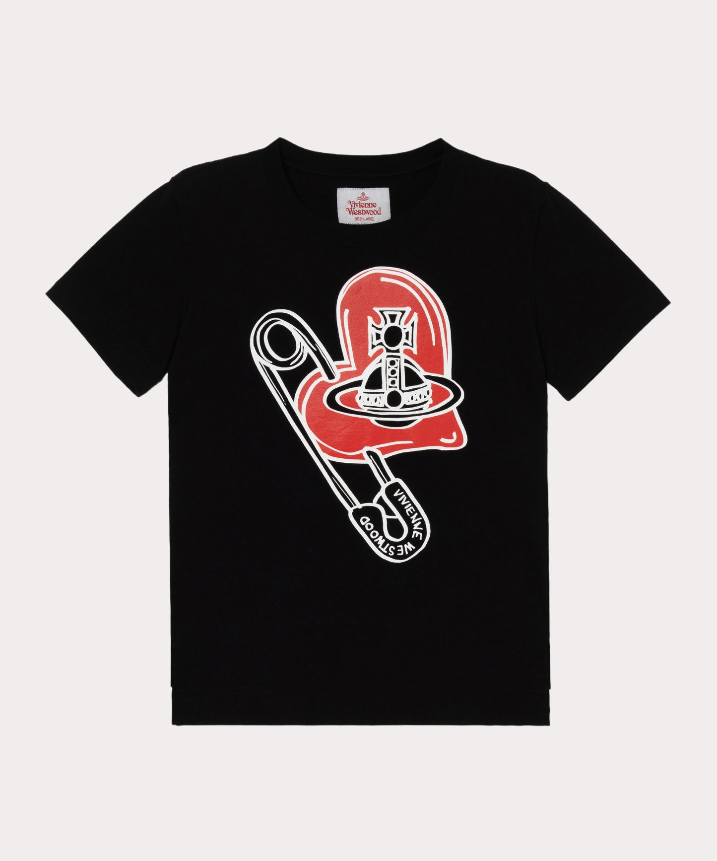 SAFETY PIN HEART クラシックTシャツ