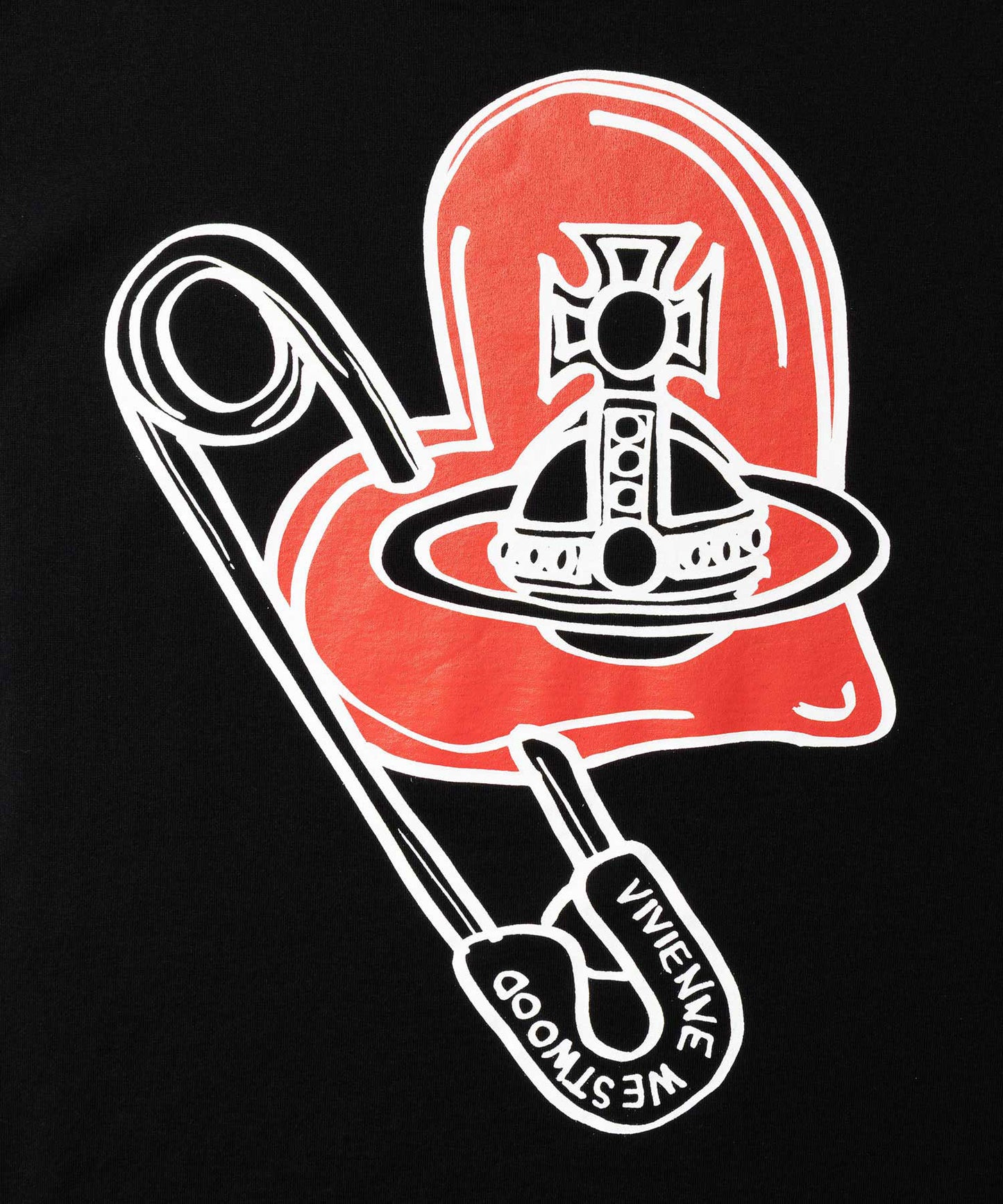 SAFETY PIN HEART クラシックTシャツ