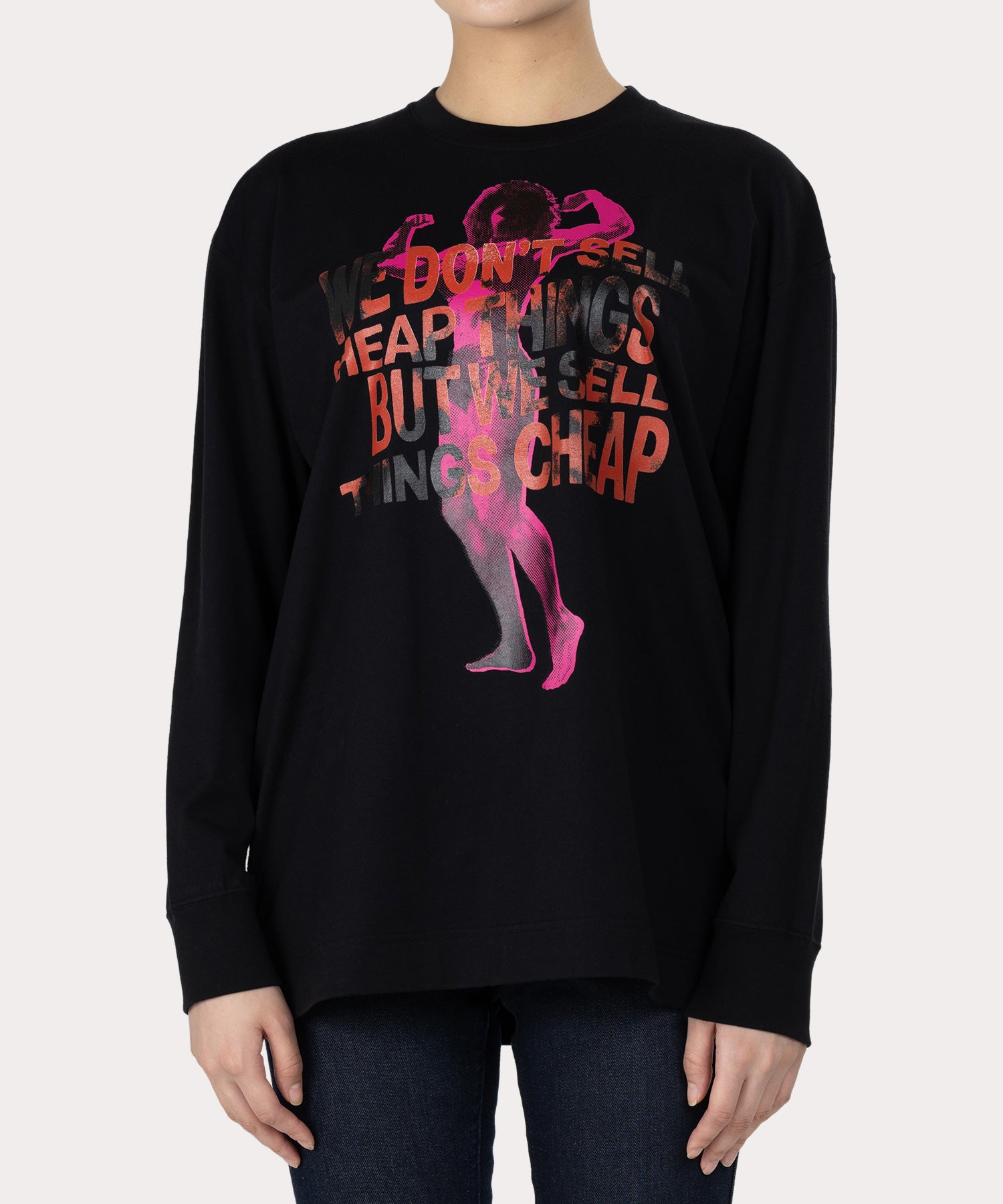 Body Builder 長袖Tシャツ(ブラック)（レディース）（1612352017