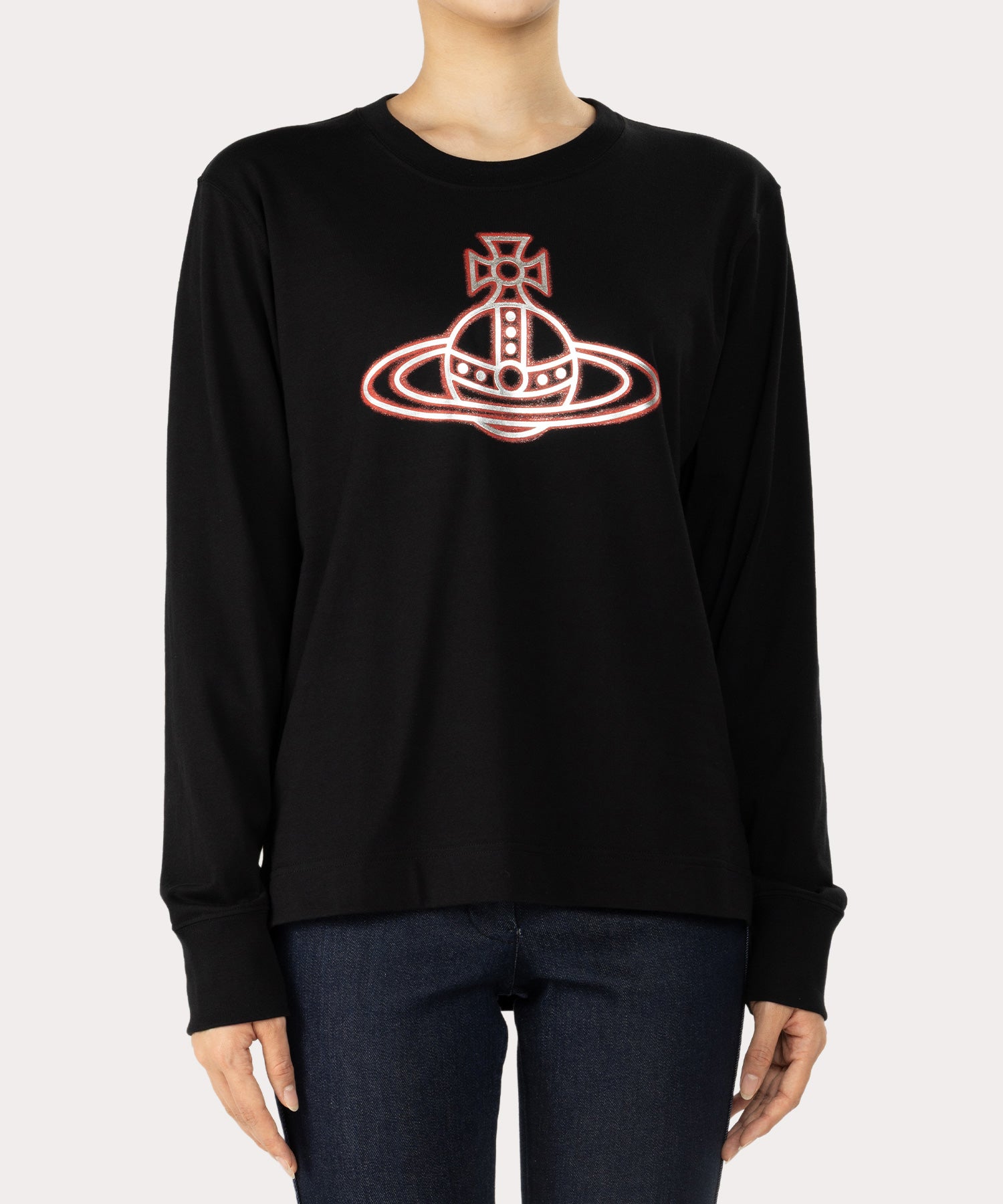 ネオンORB ボーイズ長袖Tシャツ(ブラック)（レディース）（1612352018