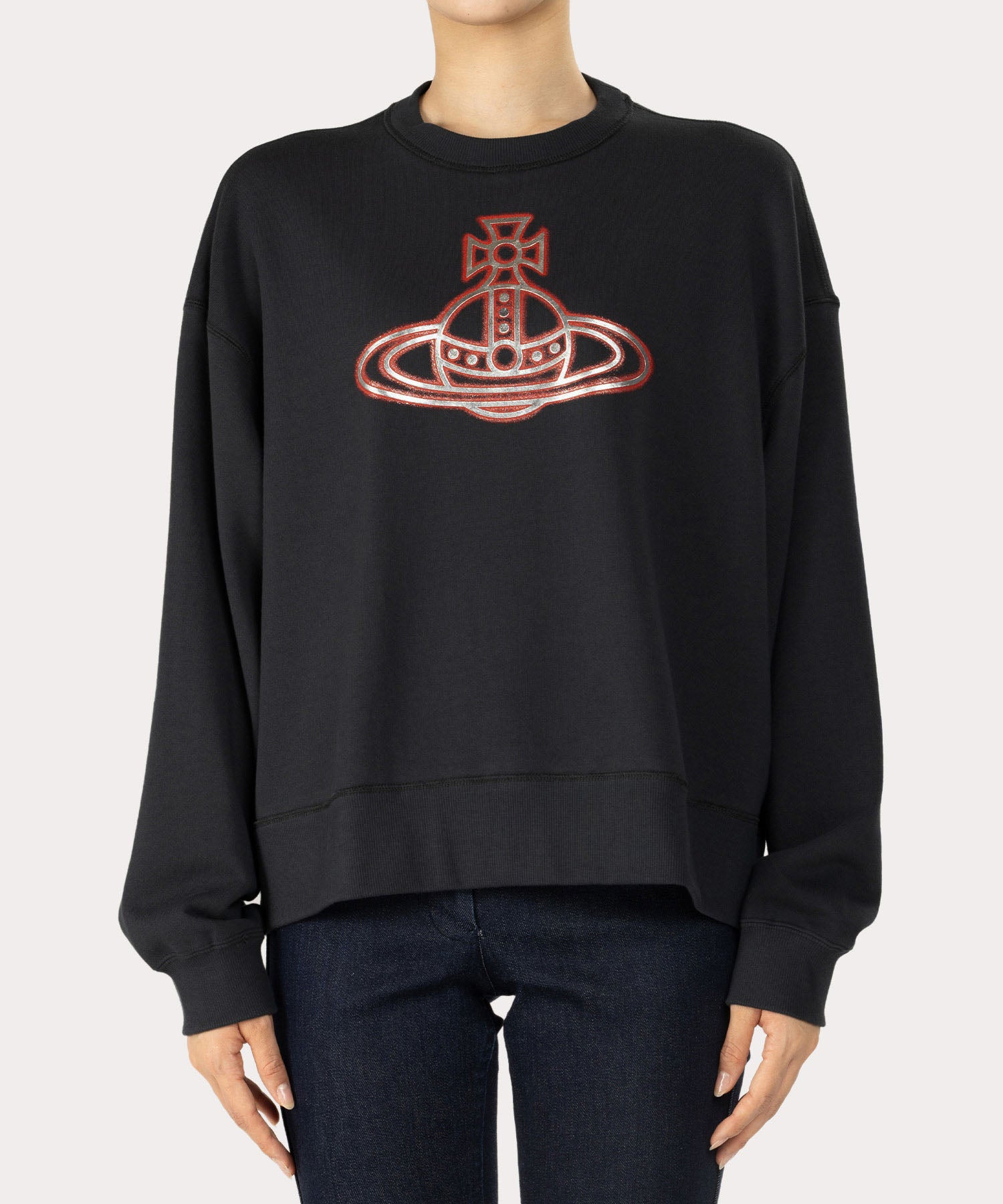 Vivienne Westwood ブラック スウェット 0/S ネオンORB リラックススウェット(グレー)（レディース）（1612352019