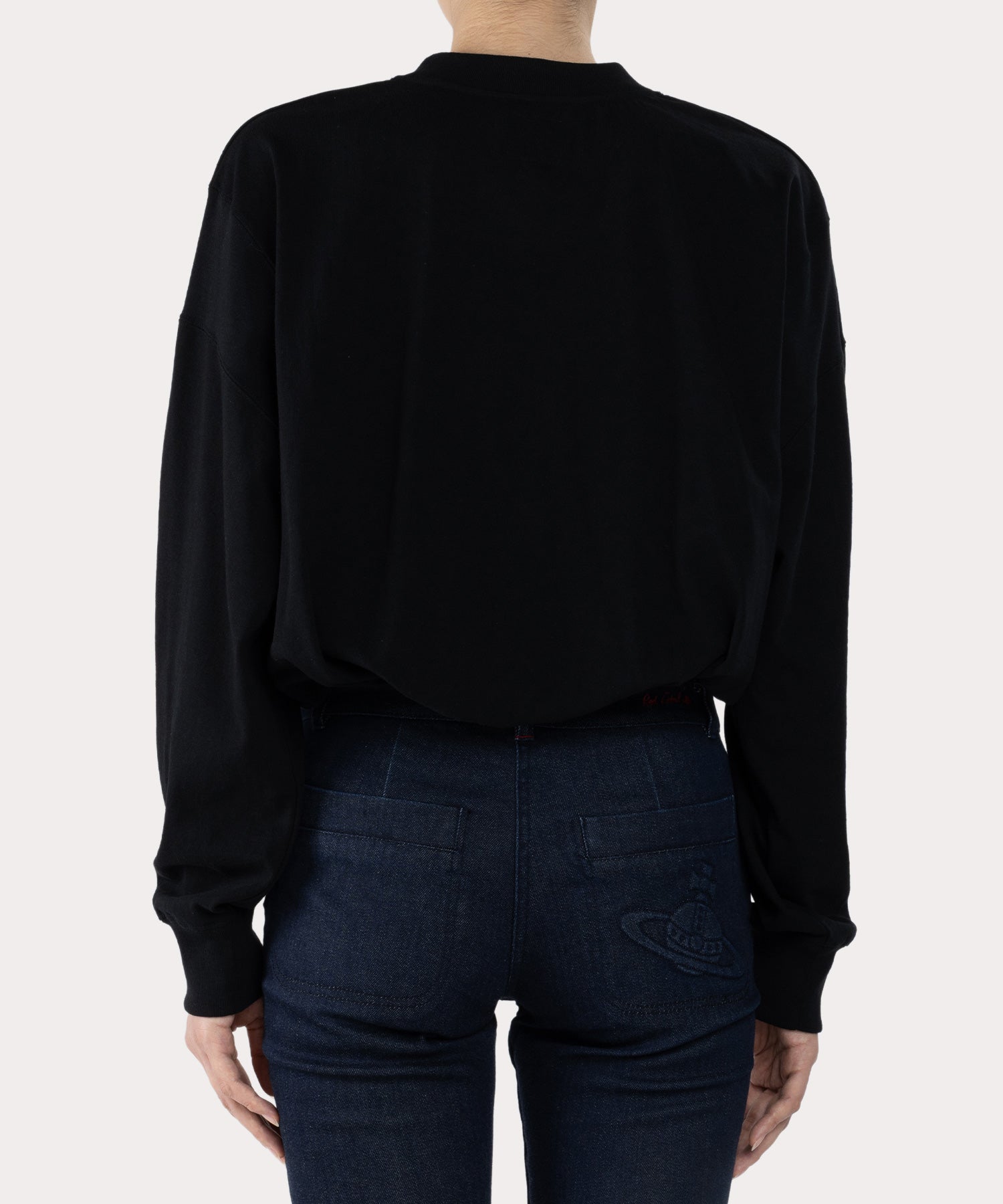 ドローストリング クロップドトップ(ブラック)（レディース