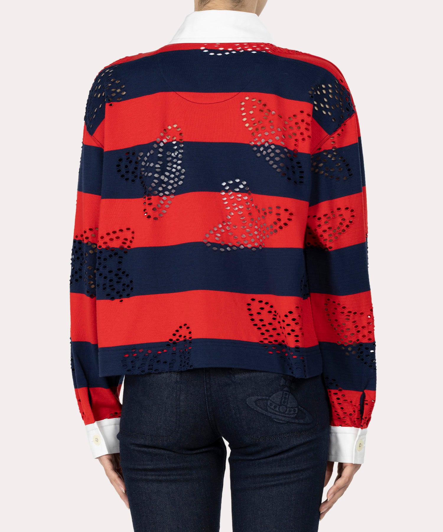 ドットORB ラグビーシャツ(ブルー系)（レディース）（1612352027