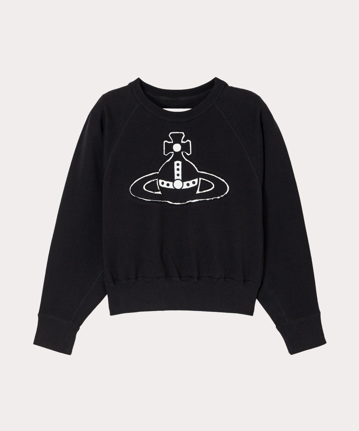 TRICK ORB SWEAT SHIRT バットウィングトップ(ブラック)（レディース