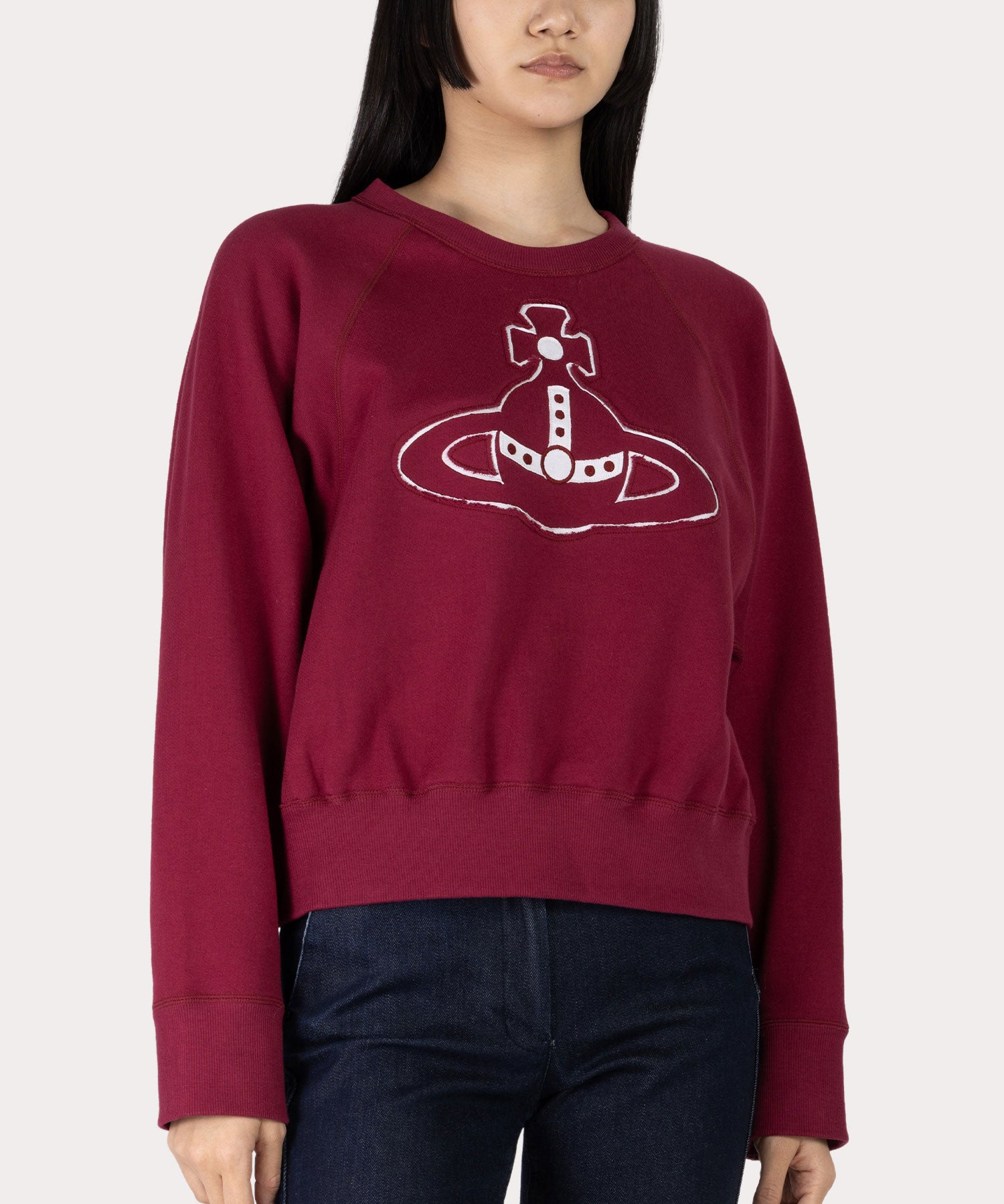 TRICK ORB SWEAT SHIRT バットウィングトップ(レッド)（レディース