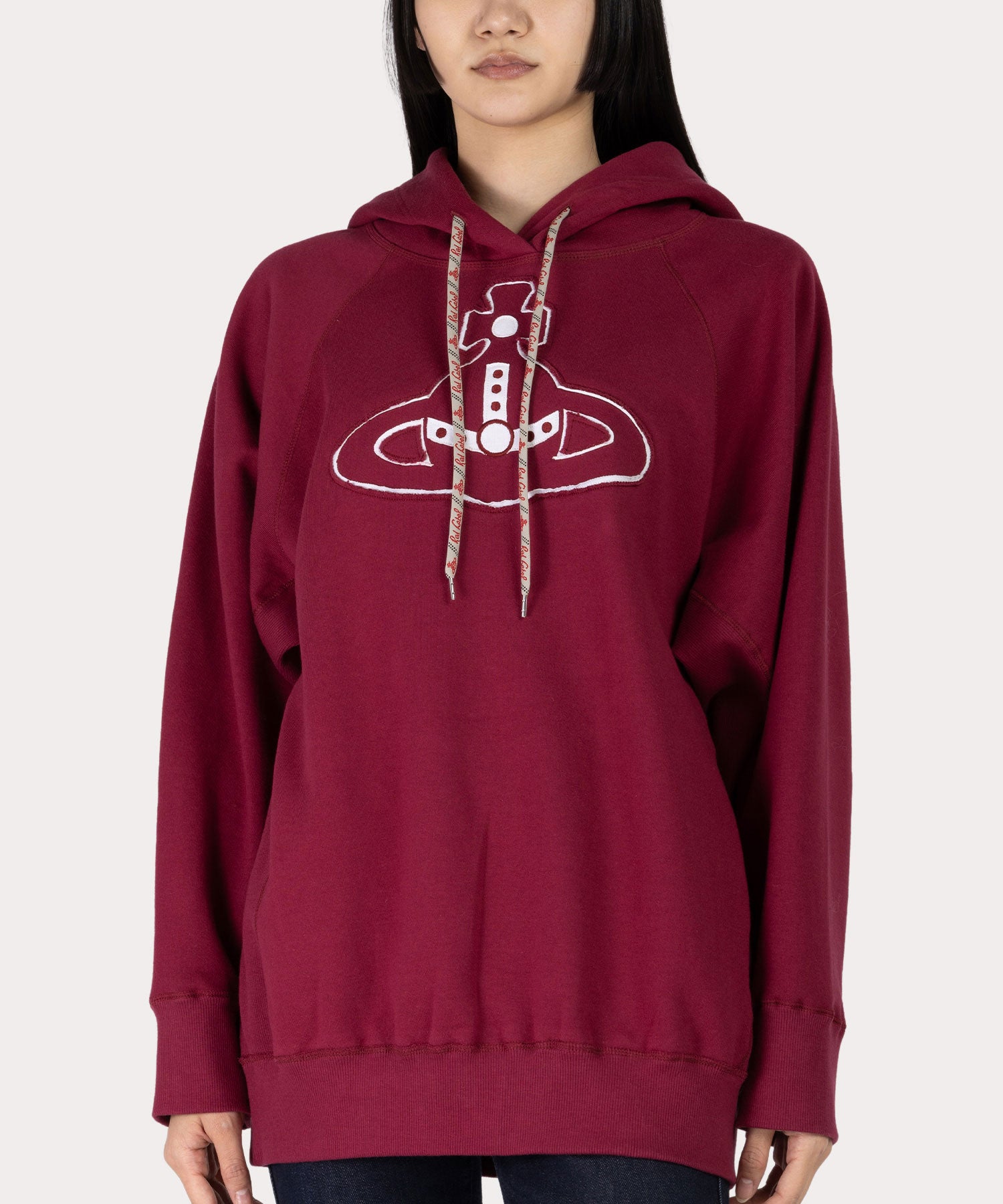 TRICK ORB SWEAT SHIRT バットウィングフーディー(レッド)（レディース