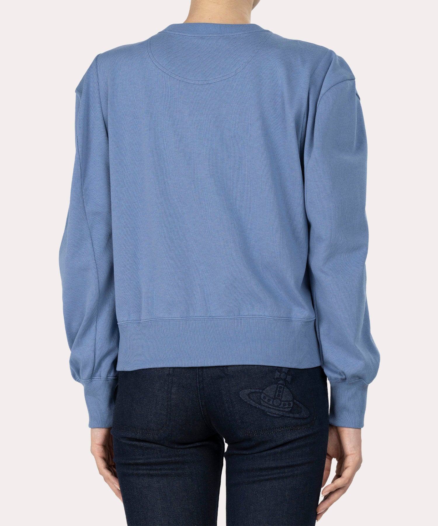 ヘビー天竺 エイリアンスリーブトップ(ブルー)（レディース