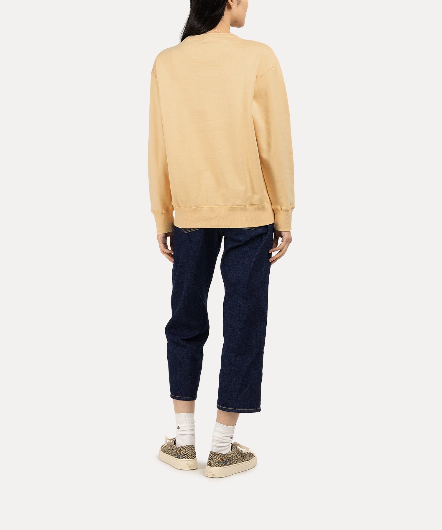 裏毛クルーネック スウェットシャツ(イエロー)（レディース