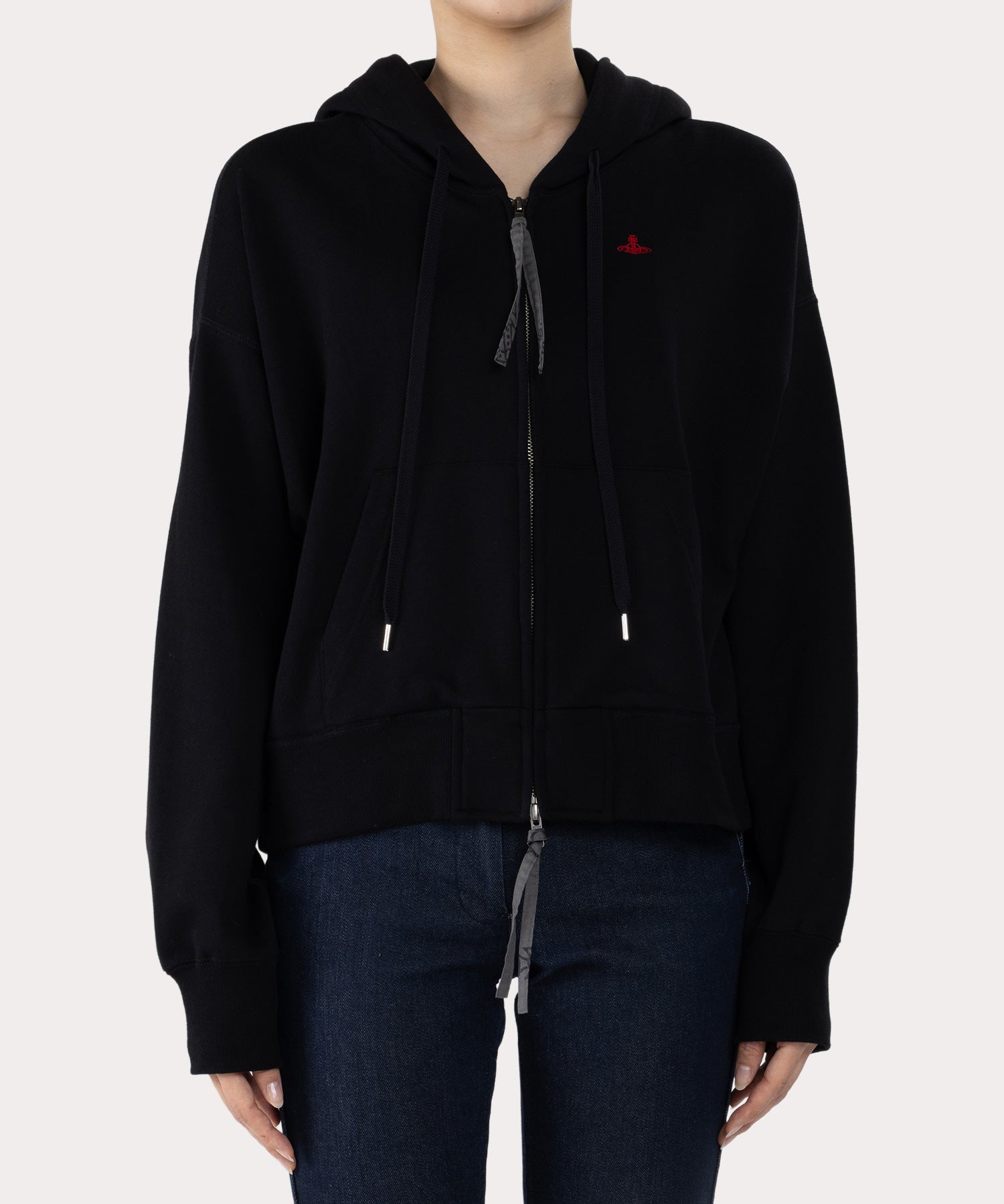 裏毛ジップ フーディー(ブラック)（レディース）（1612452005