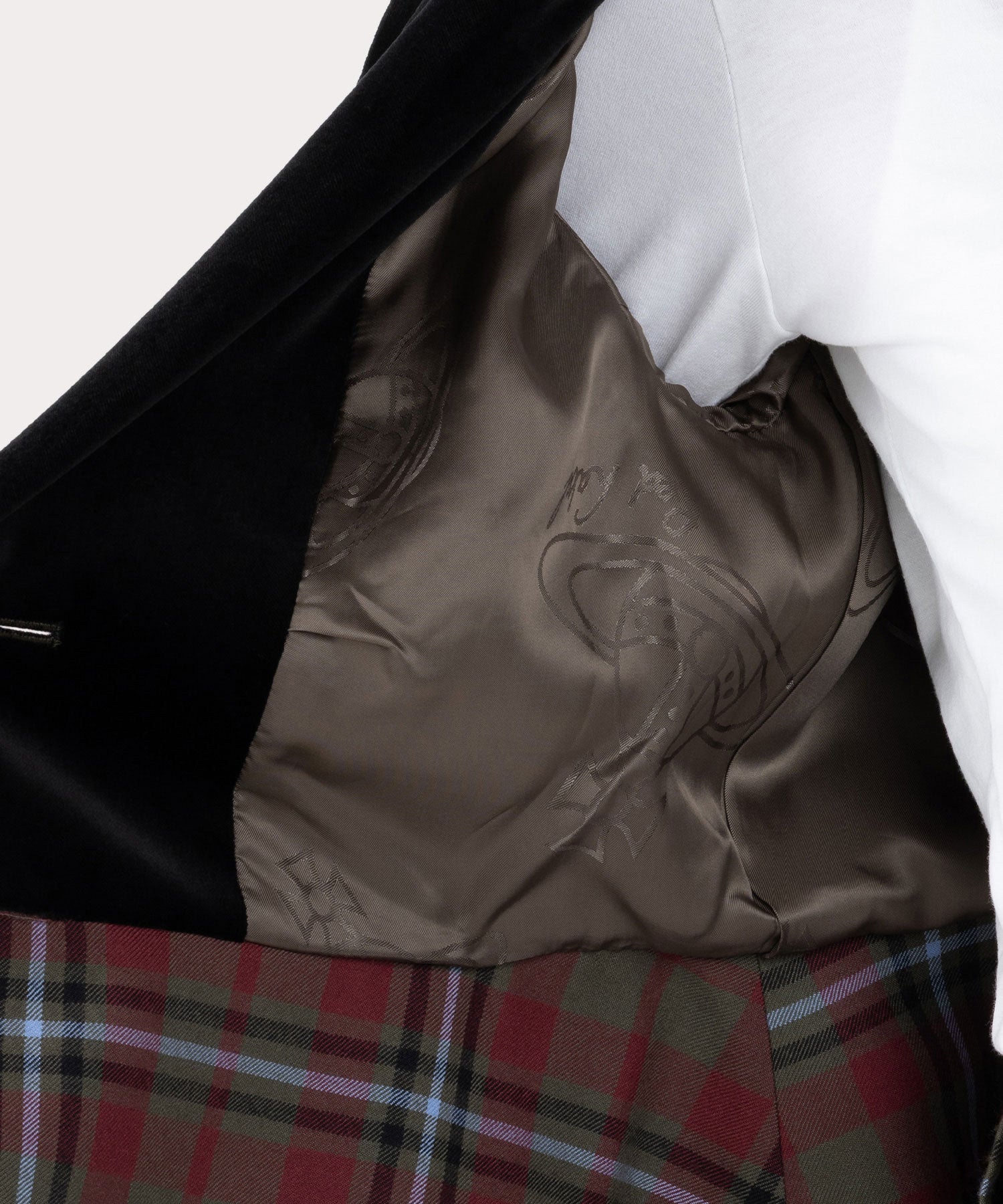 TARTAN CHECK ラブジャケット(カーキ)（レディース）（1612452012