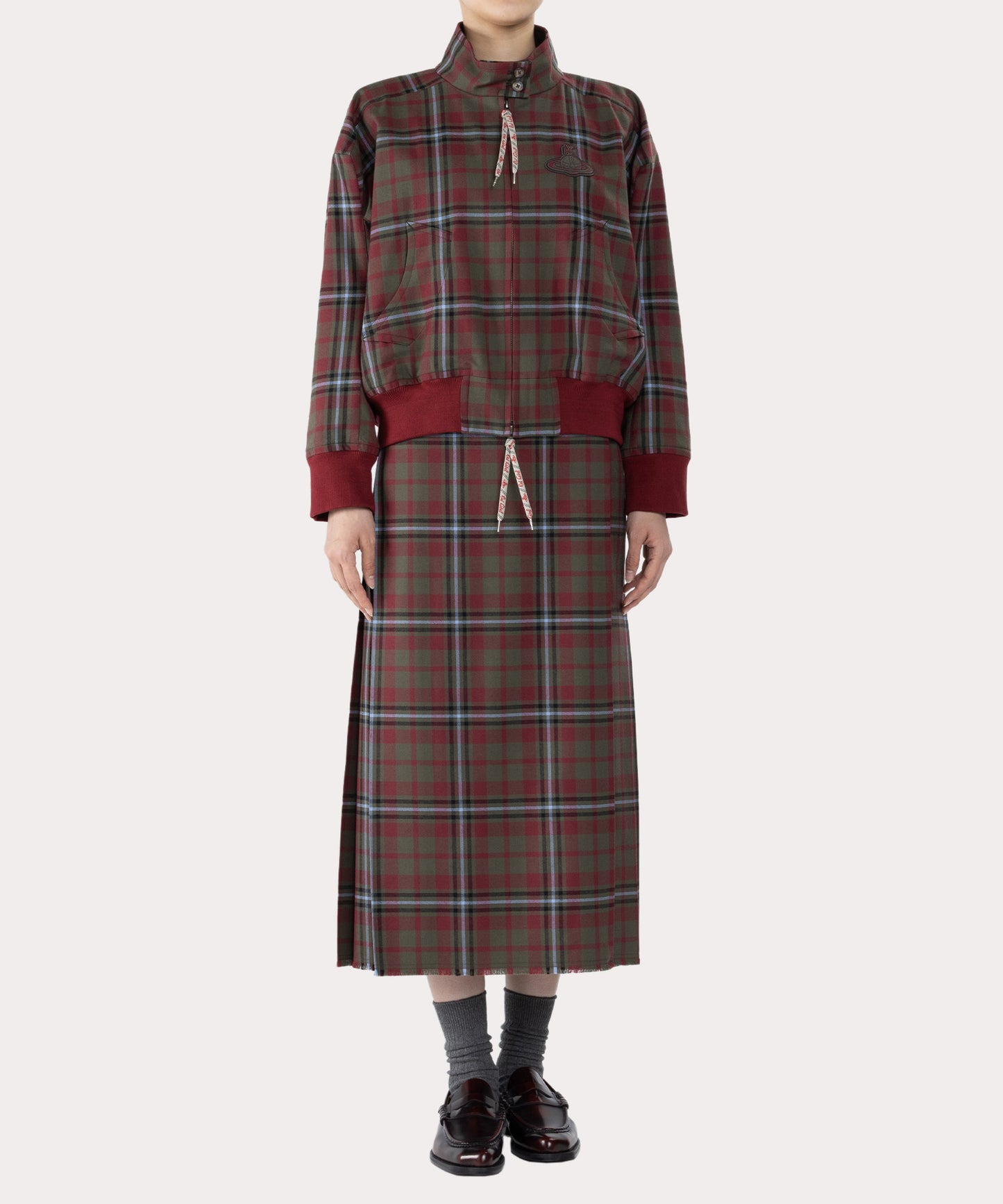 TARTAN CHECK ピローコンパクトブルゾン