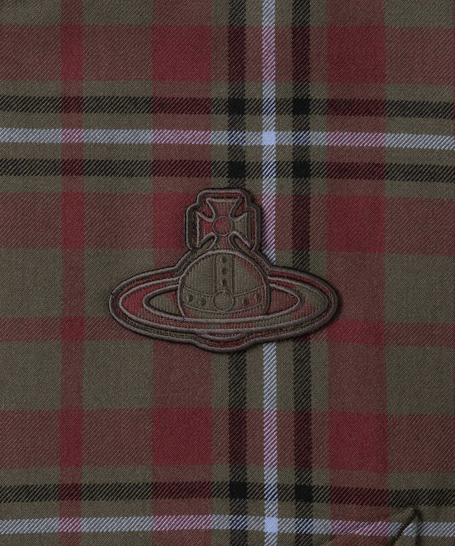 Viviennewestwood ギンガムチェックブルゾン TARTAN CHECK ピローコンパクトブルゾン(カーキ)（レディース