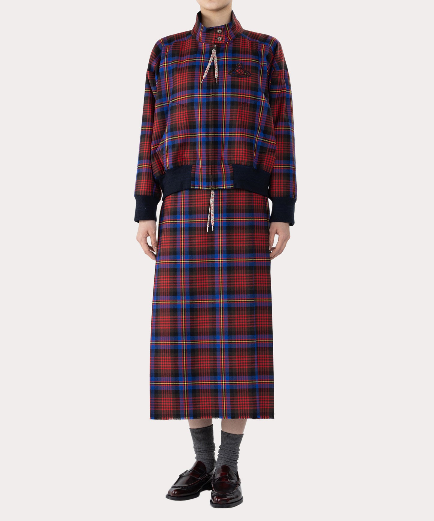 TARTAN CHECK ピローコンパクトブルゾン