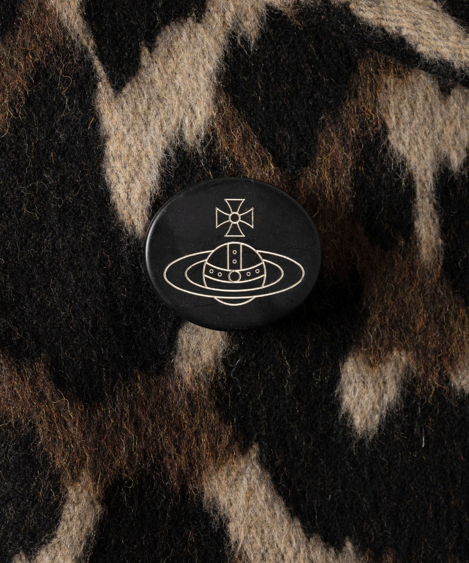 レオパードジャカード ピーコート(ブラウン系)（レディース