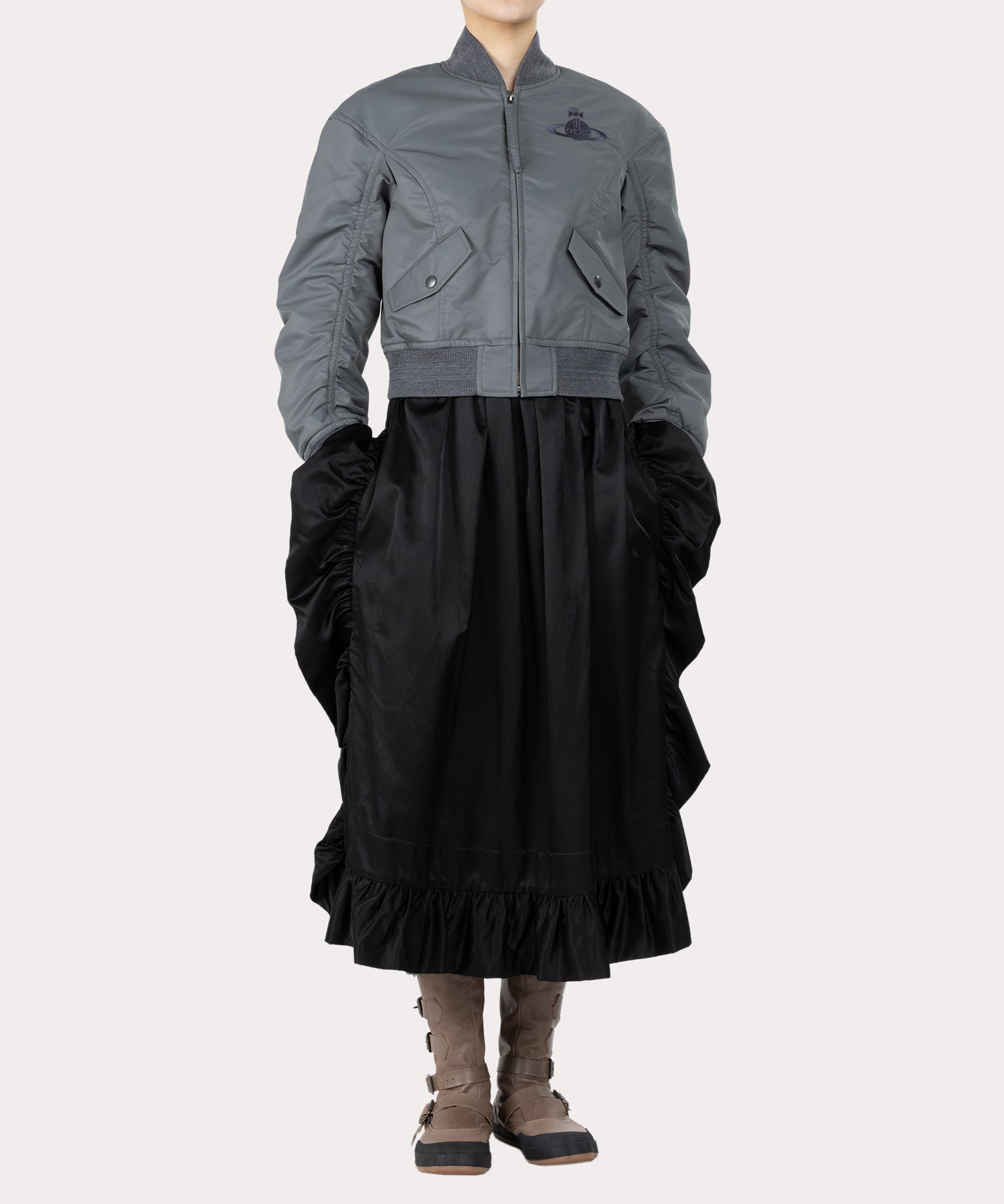 MAー1 ヘビーツイル コンパクトMA-1(グレー)（レディース）（1612452020