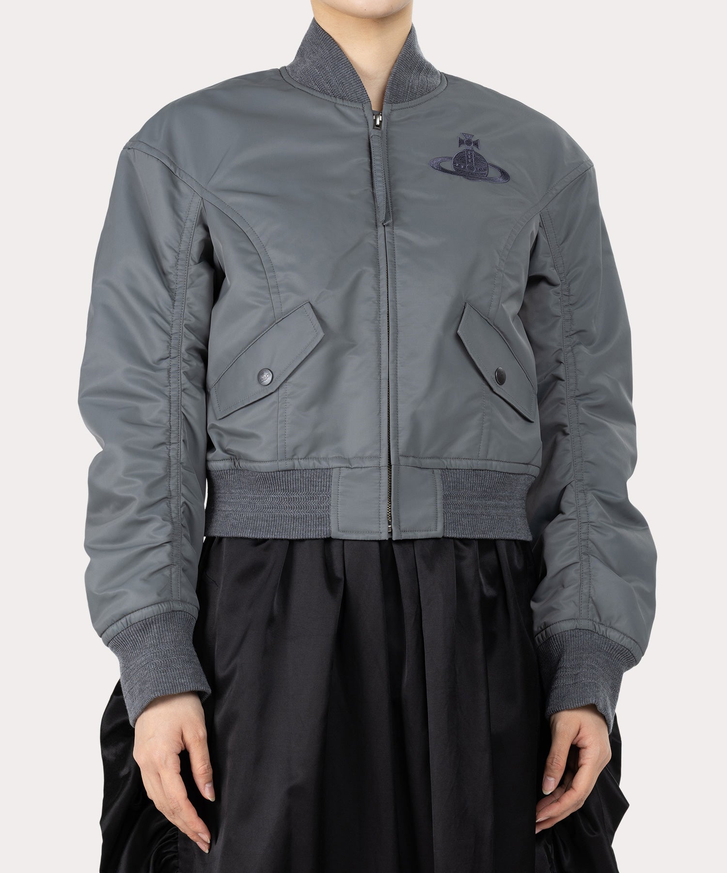 ヘビーツイル コンパクトMA-1(グレー)（レディース）（1612452020