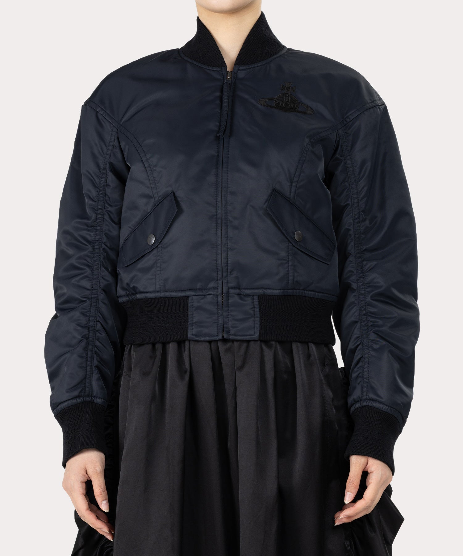 viviennewestwood MA-1ブルゾン ブラック Vivienne Westwood（ヴィヴィアンウエストウッド）の「MA-1ブルゾン