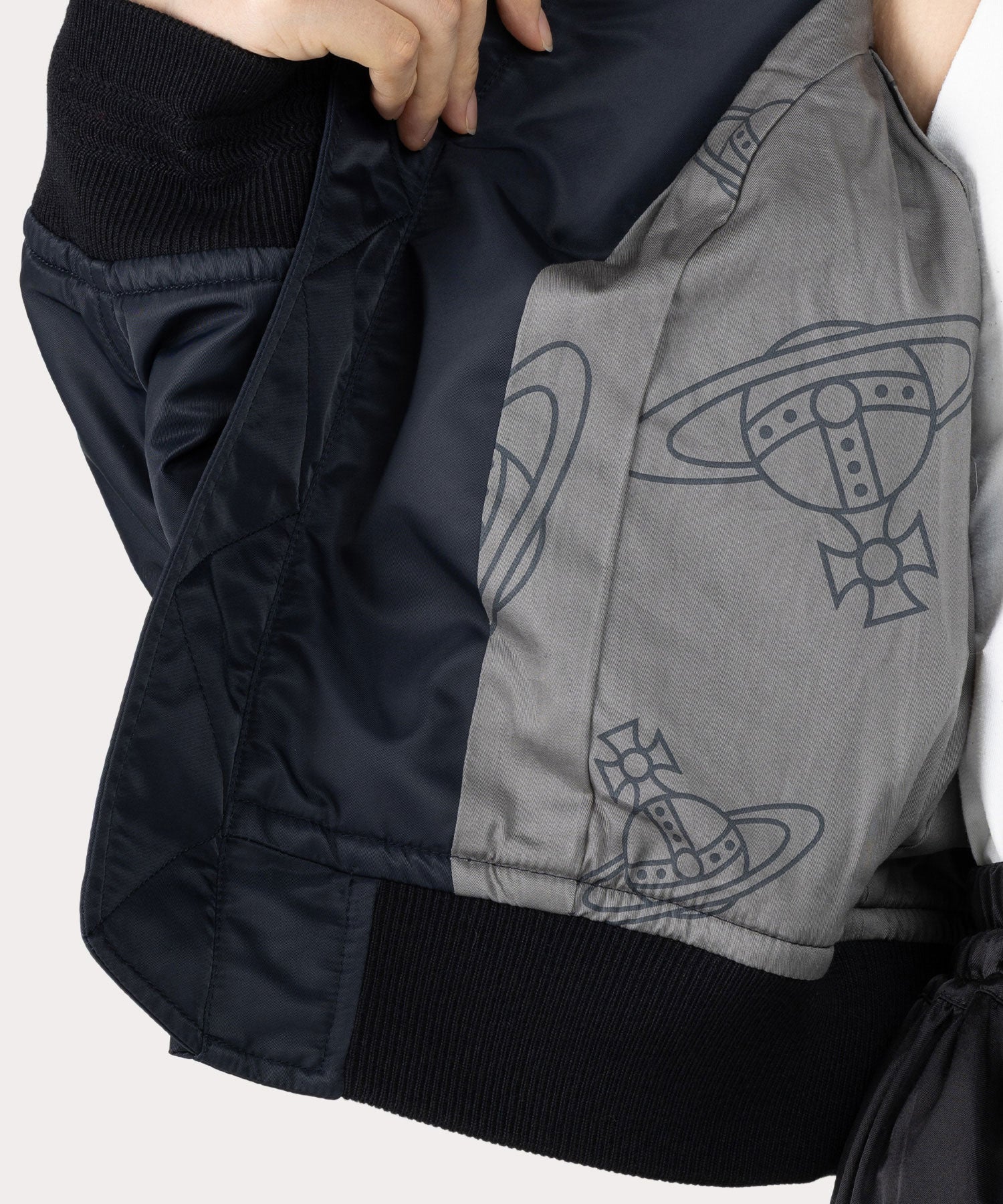 ヘビーツイル コンパクトMA-1(ブラック)（レディース）（1612452020