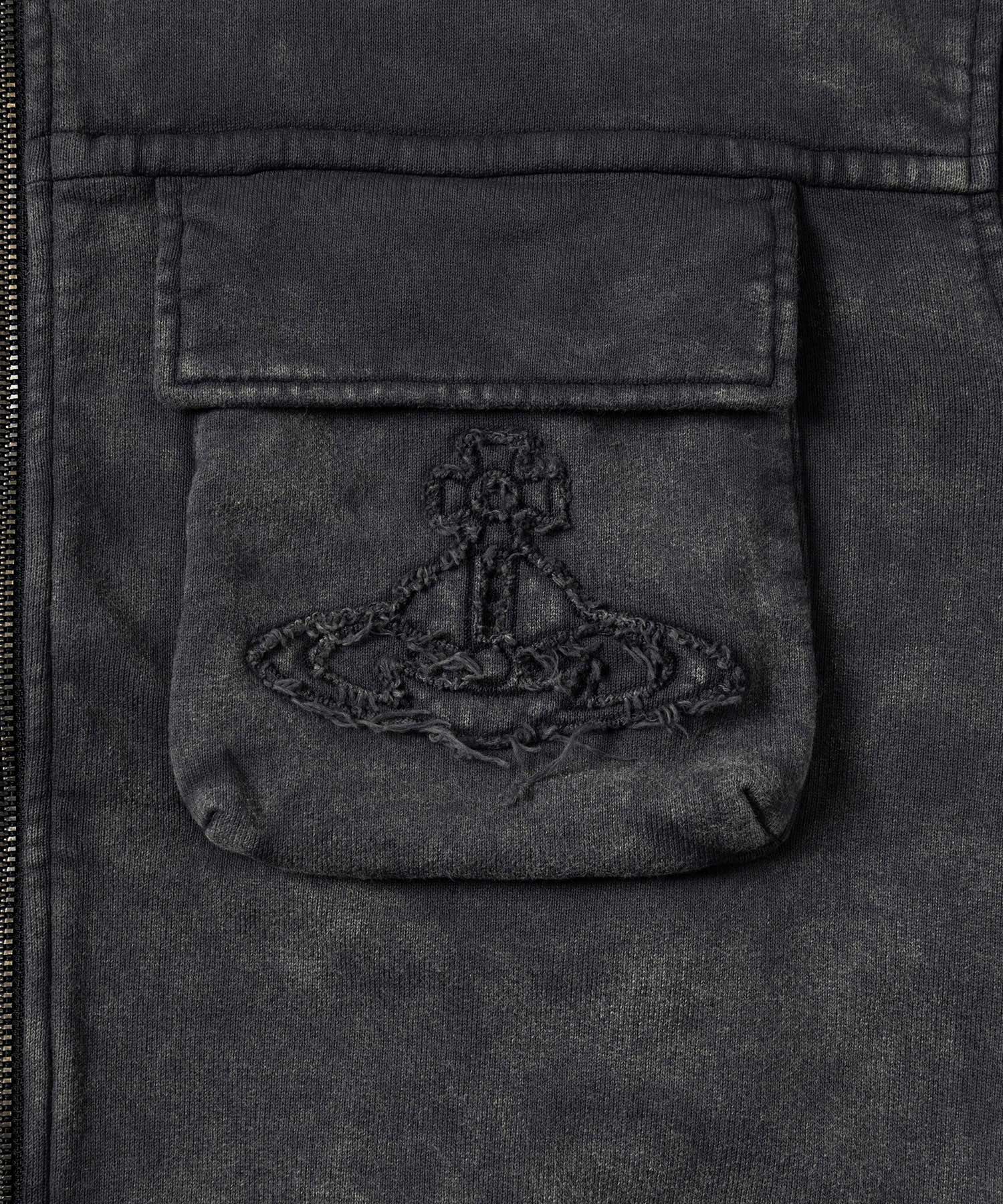 ケミカルウォッシュ ブルゾン(ブラック)（レディース）（1612452024