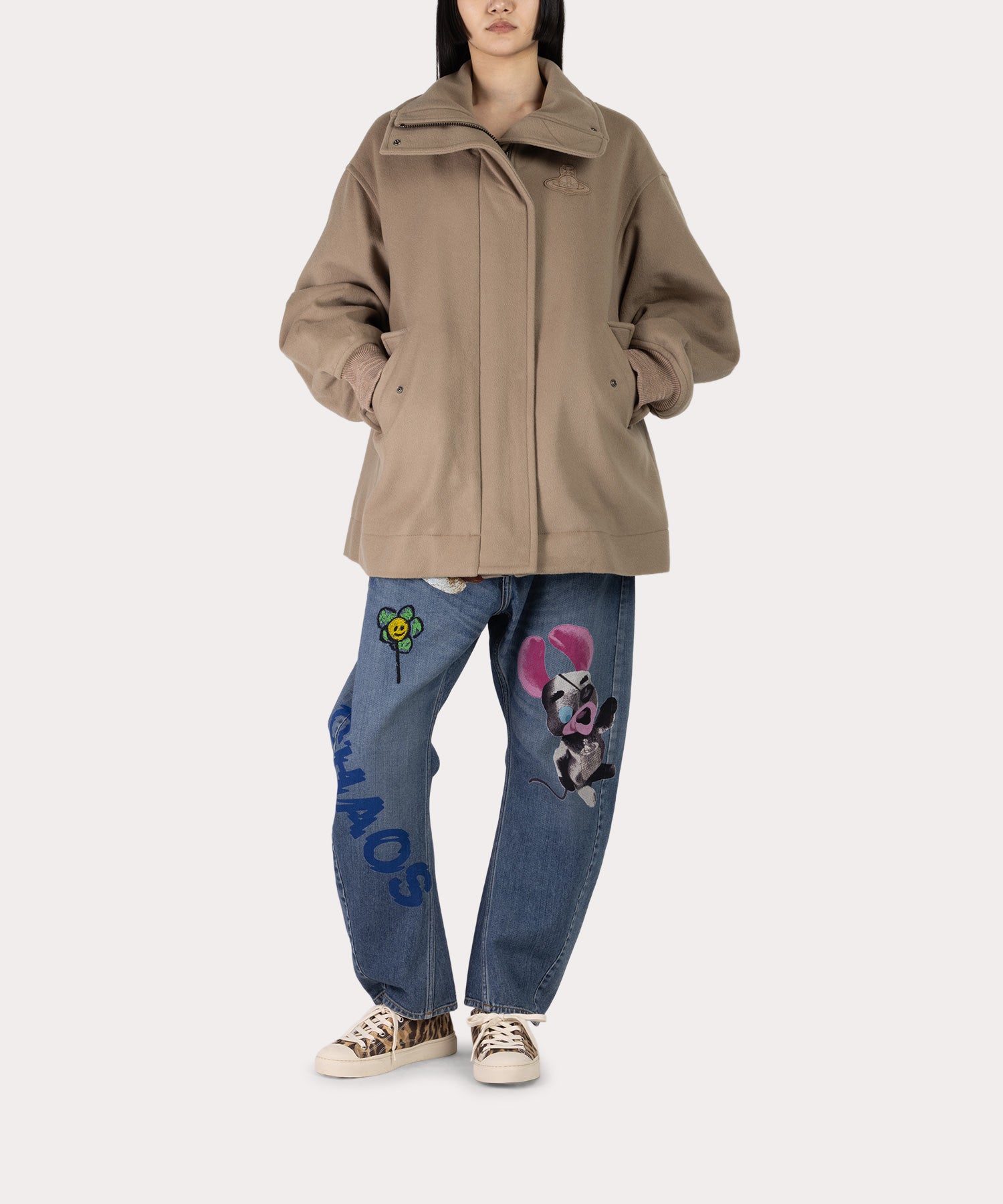 ウールメルトン ボマー(ベージュ)（レディース）（1612452027