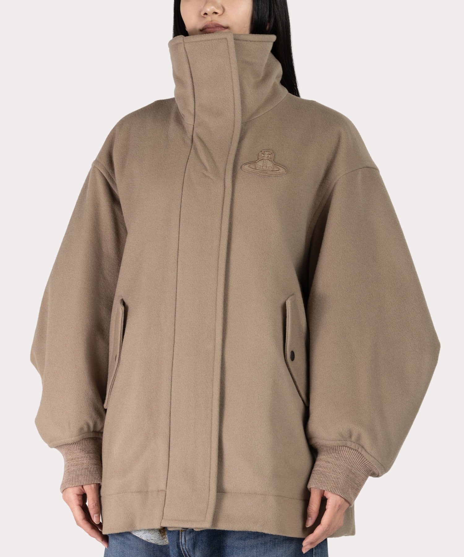 ウールメルトン ボマー(ベージュ)（レディース）（1612452027