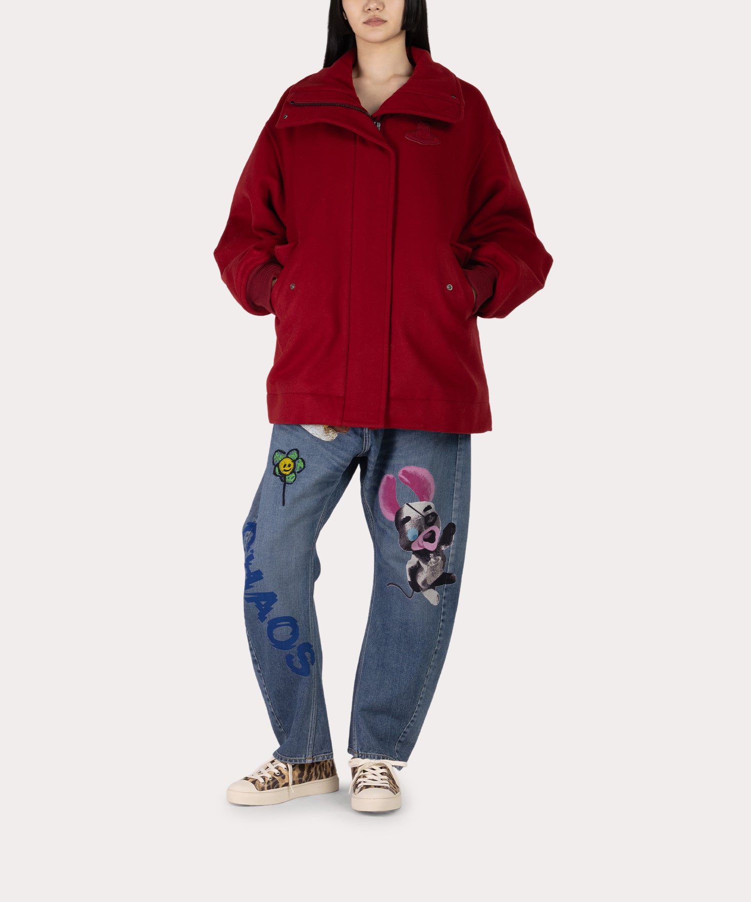 ウールメルトン ボマー(レッド)（レディース）（1612452027）｜ウェア