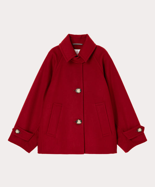 Vivienne Westwood ショートコート　ボルドー ウールメルトン バットウィングショートコート(レッド)（レディース