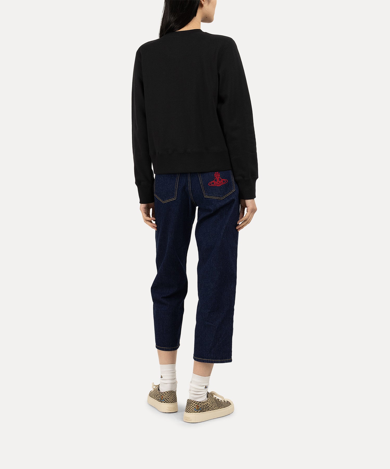 コットン裏毛 スナップカーディガン(ブラック)（レディース