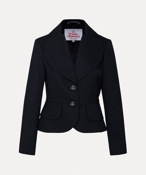 ウールギャバ ラブジャケット(ブラック)（レディース）（1612461004