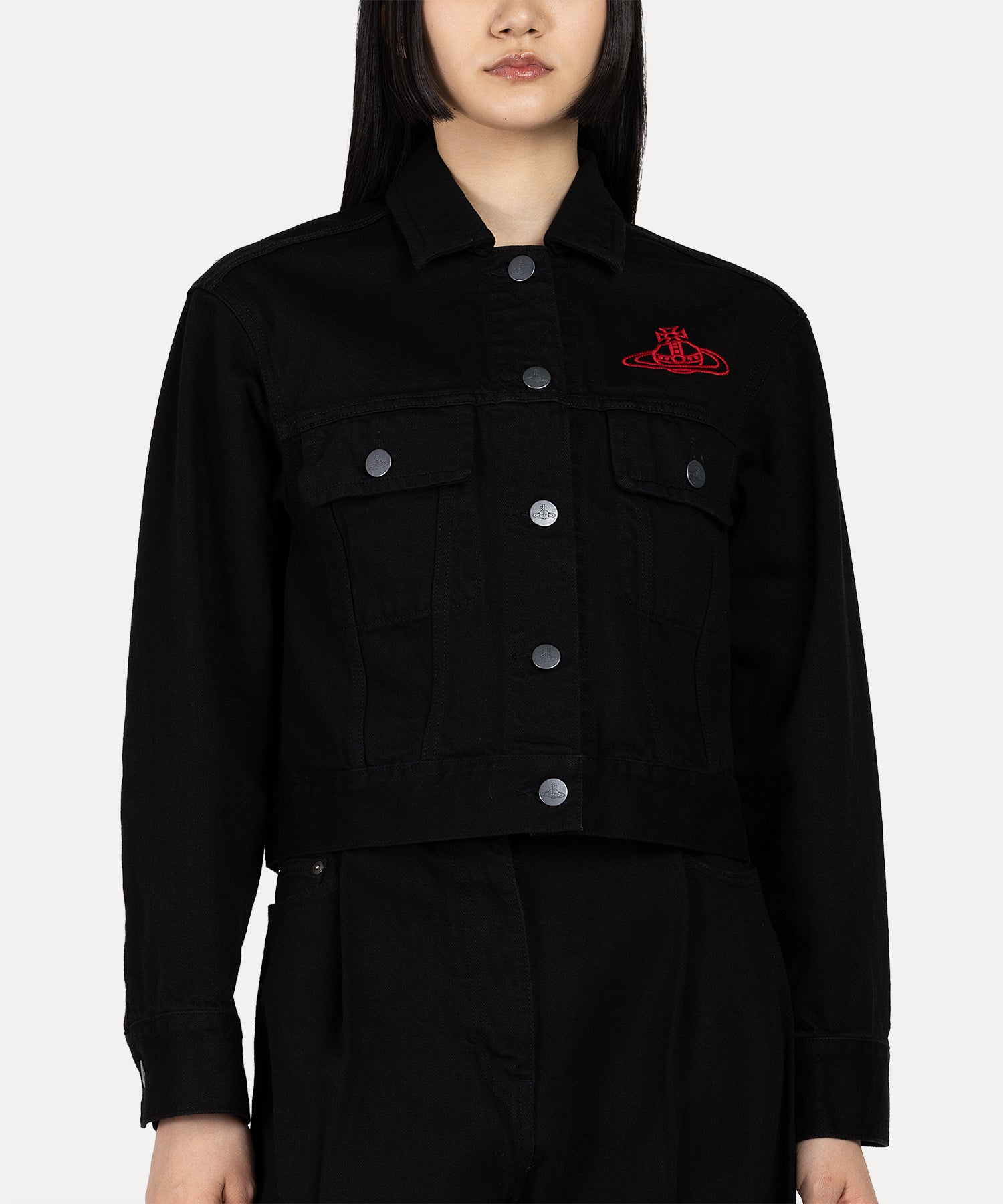 デニムジャケット(ブラック)（レディース）（1612461007）｜ウェア