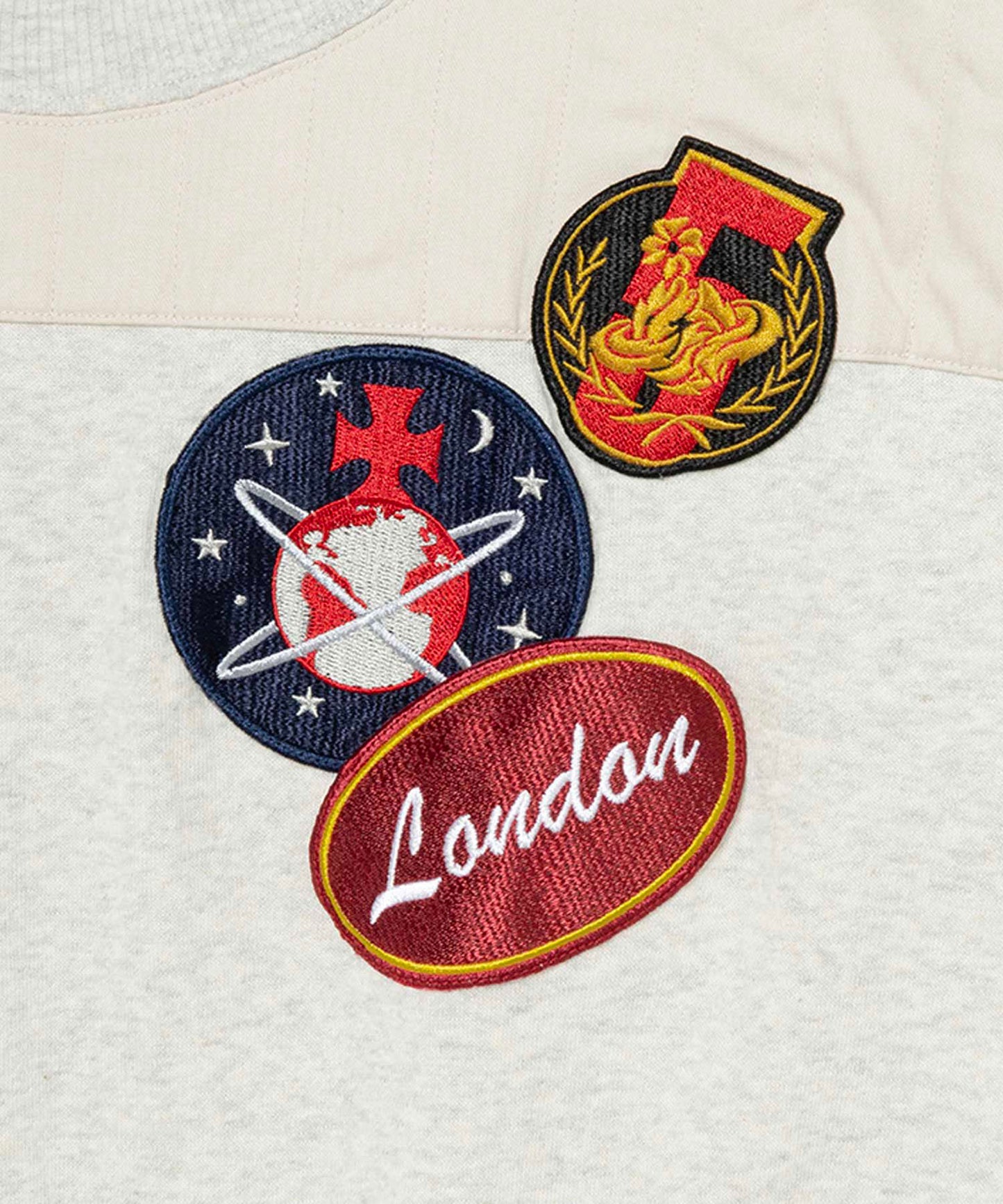 INTERGALACTIC BADGES ガーゼ裏毛ワンピース